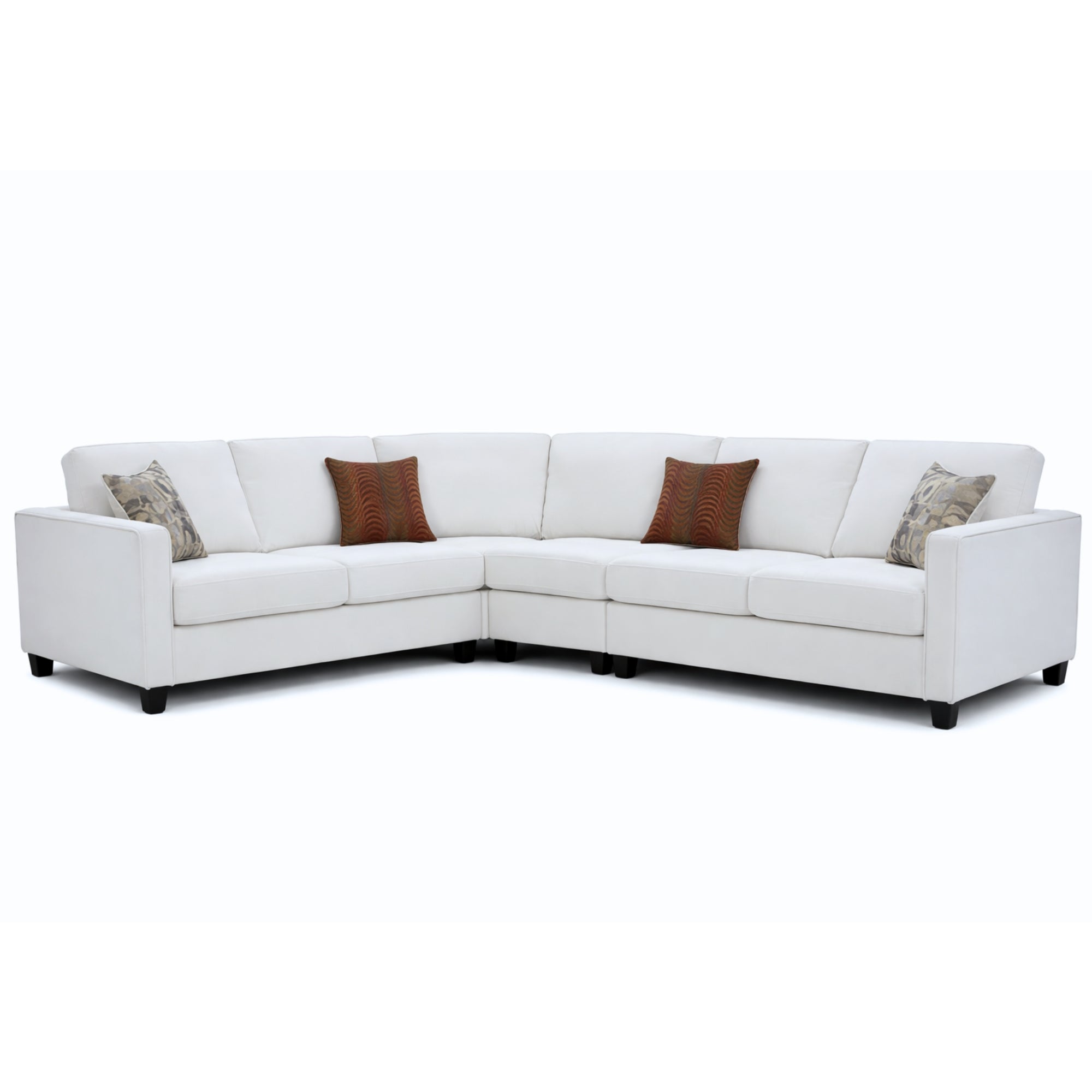 Reversible T.T.F sectional sofa in off-white fabric, showing a spacious L-shaped design with plush cushions and modern style.