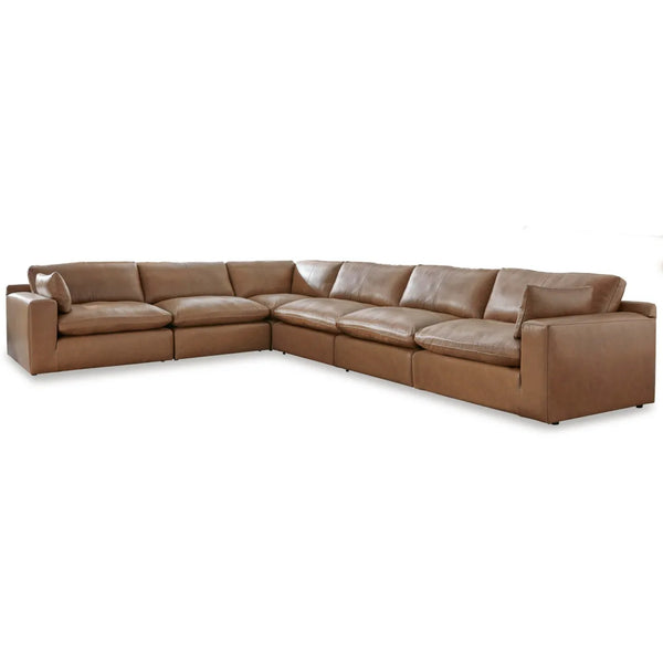 Emilia 6-Piece Leather Modular Sectional