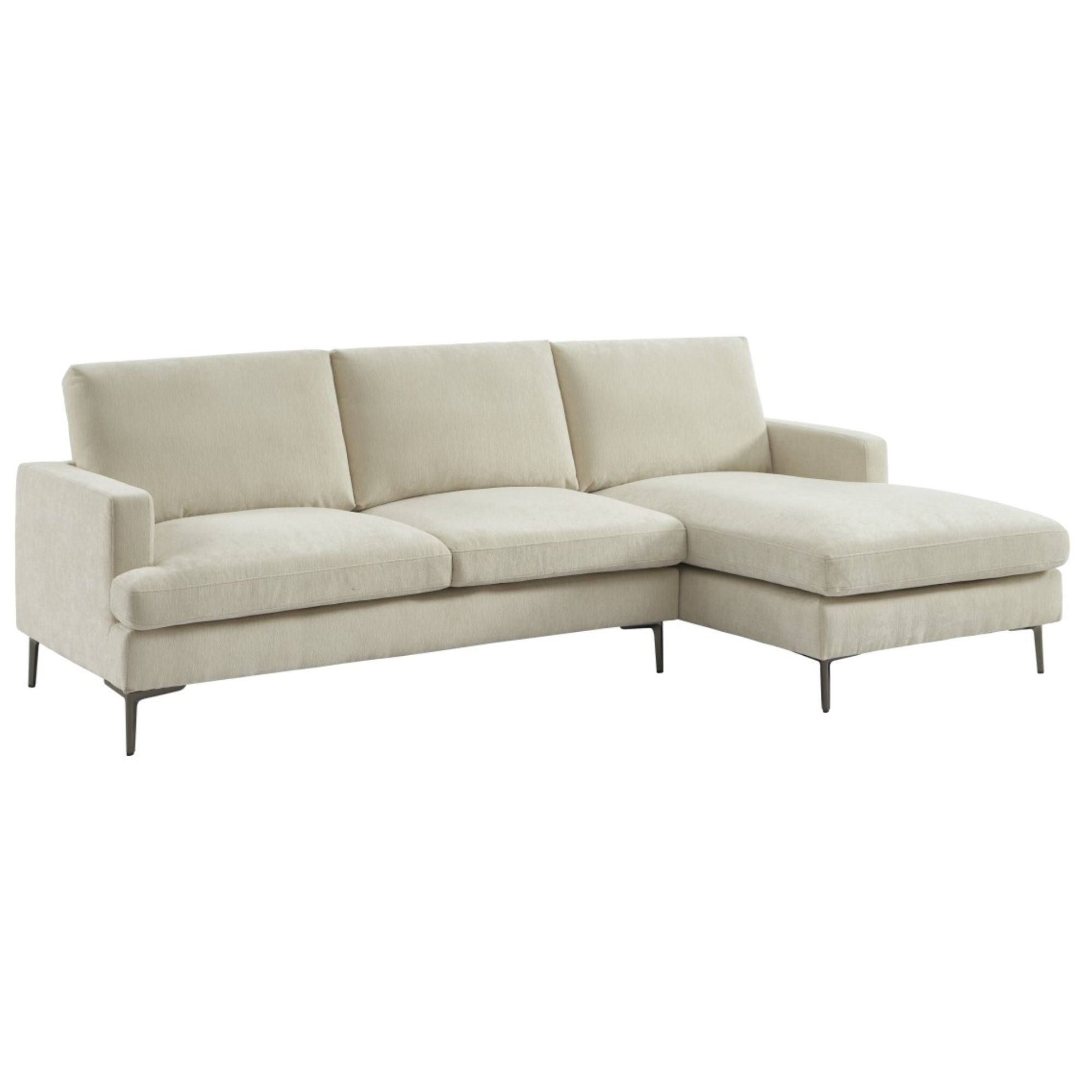 Beige Brassex sectional sofa with multiple cushions and modern design, perfect for stylish living room seating.