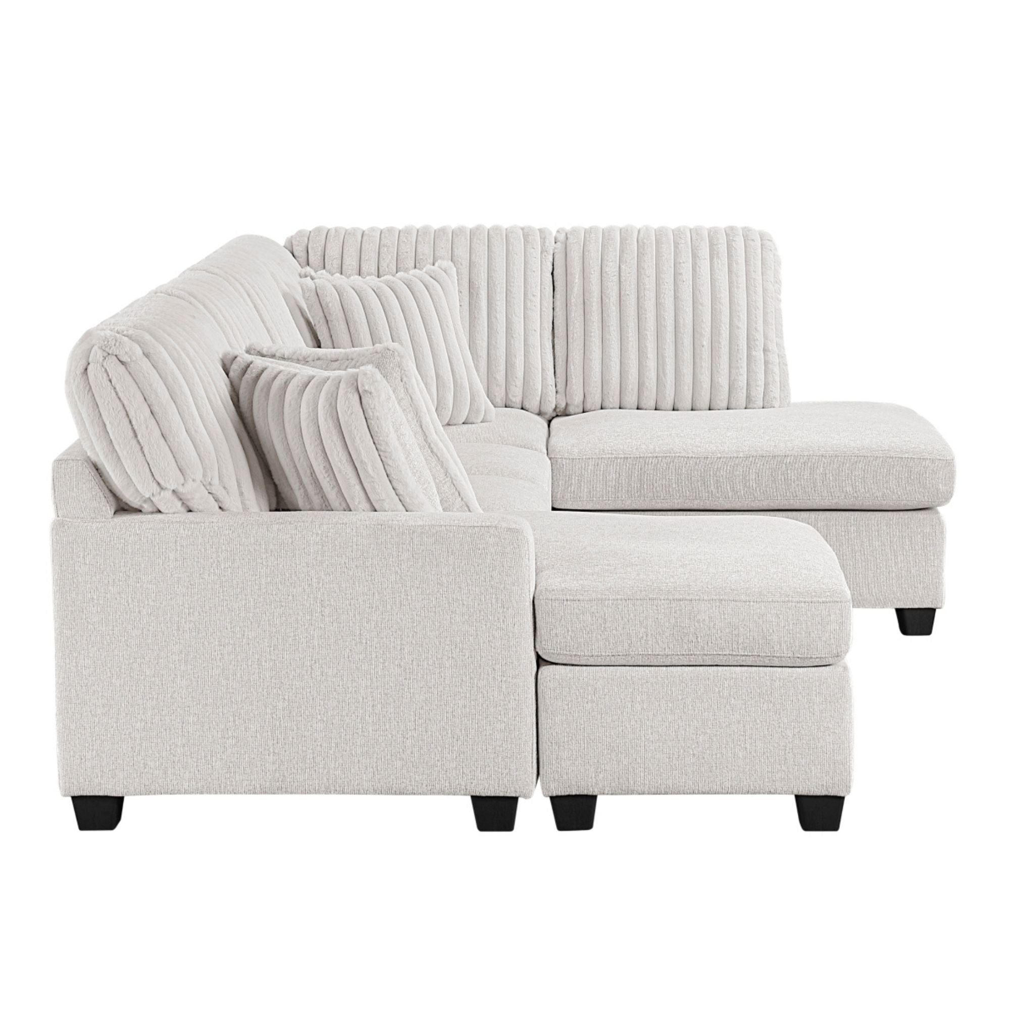 MAZ Lawson Collection 2-piece sectional sofa with chaise, featuring plush cushions and modern design, perfect for living rooms.