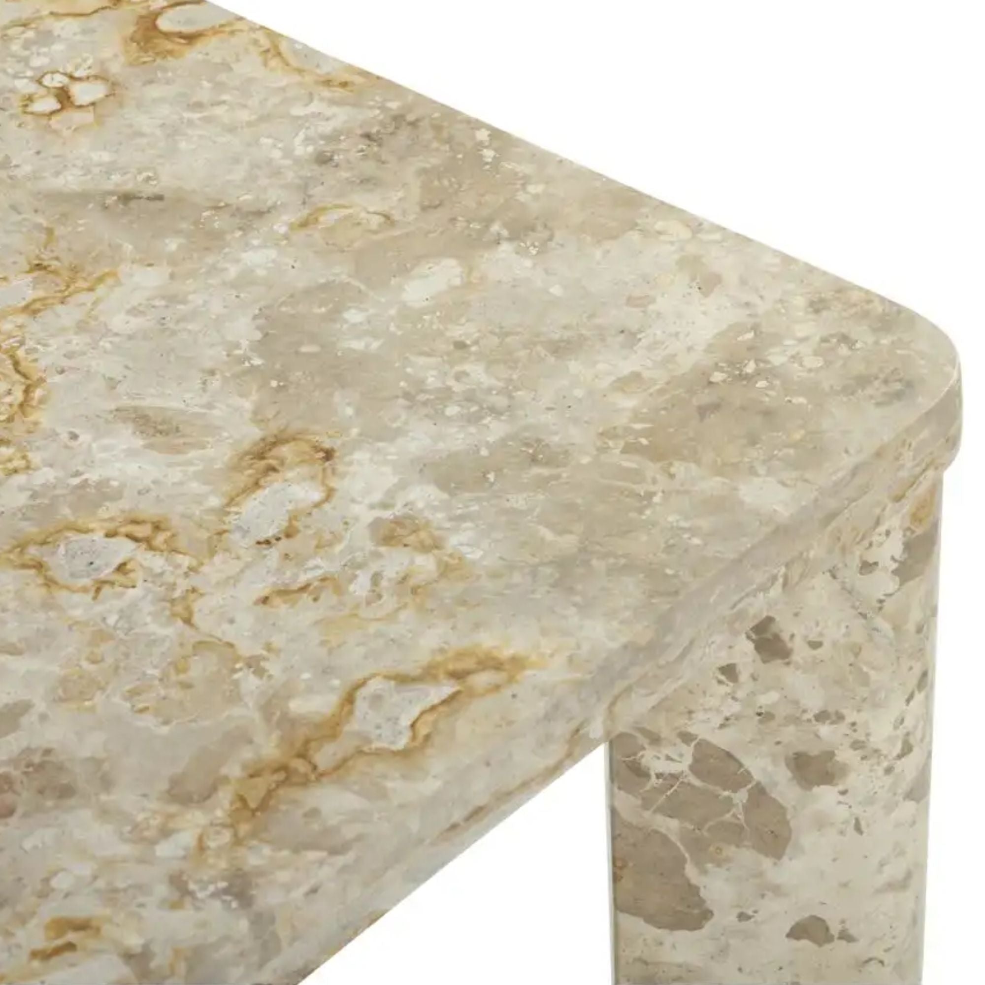 Moe's Home Segment Collection Dining Table Panther Stone Beige | CastleUp Experience Centre Online Furniture