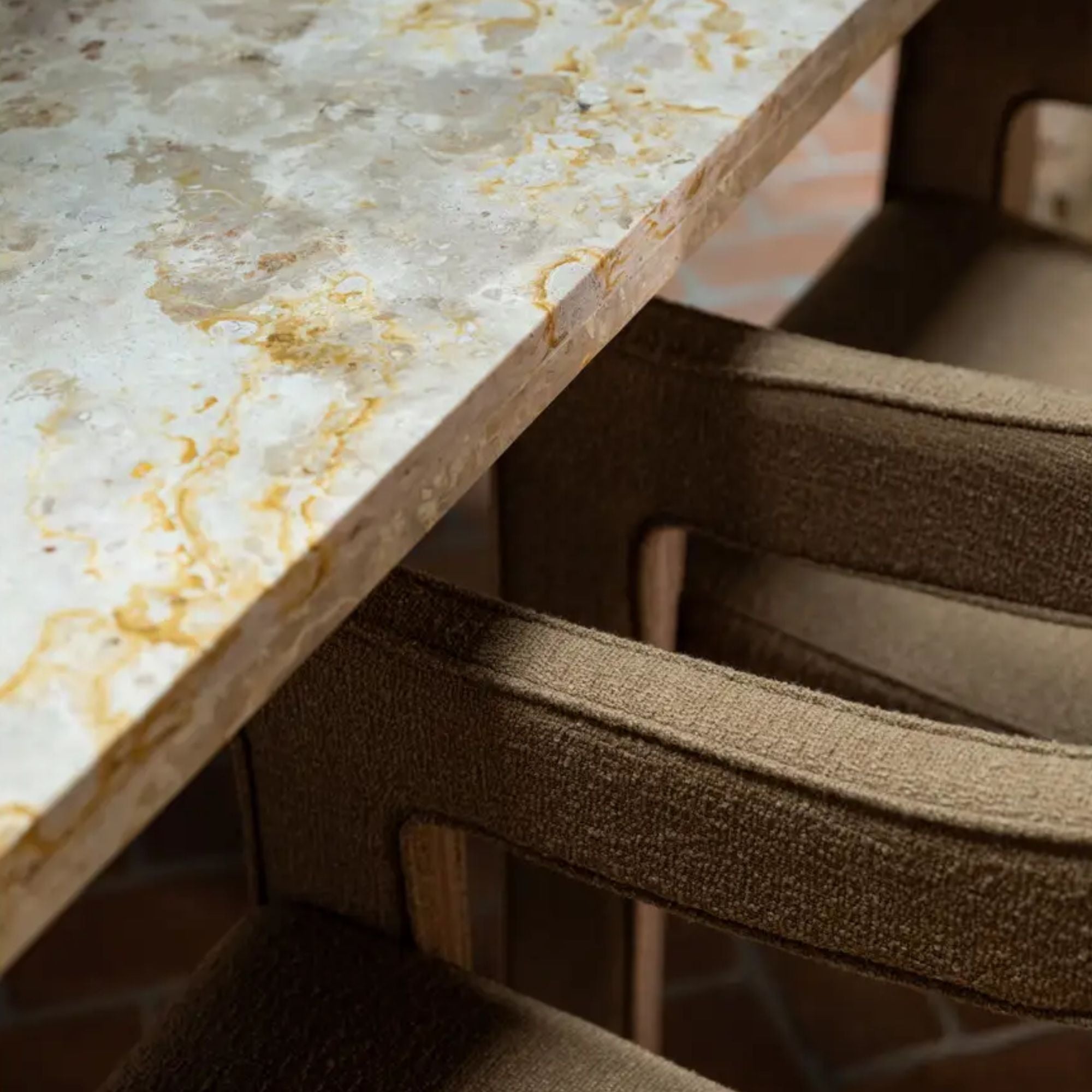 Moe's Home Segment Collection Dining Table Panther Stone Beige | CastleUp Experience Centre Online Furniture