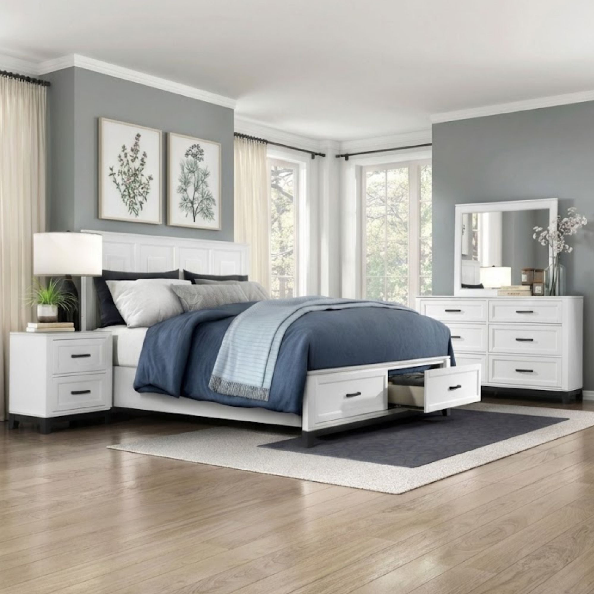 Garretson Collection 6 Pc Wood Bedroom Set | CastleUp Experience Centre Online Furniture
