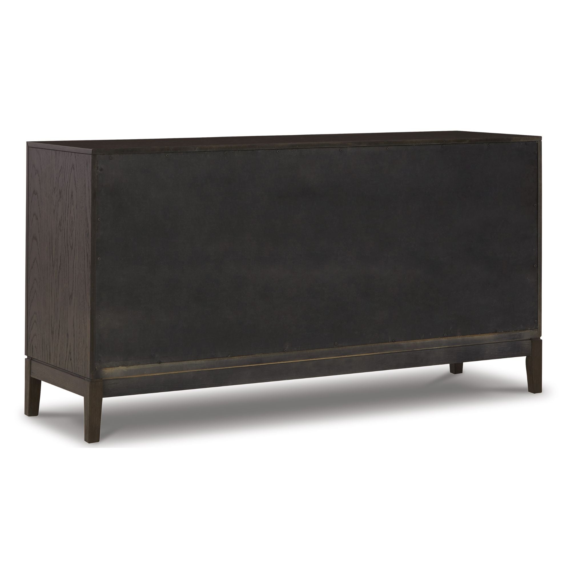Signature Ashley dining room server with a wooden finish, featuring multiple drawers and cabinets for elegant storage.