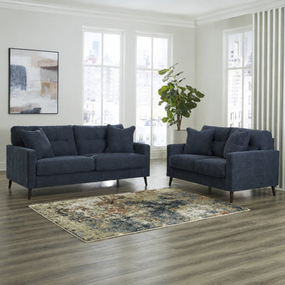Bixler Sofa Set in Navy
