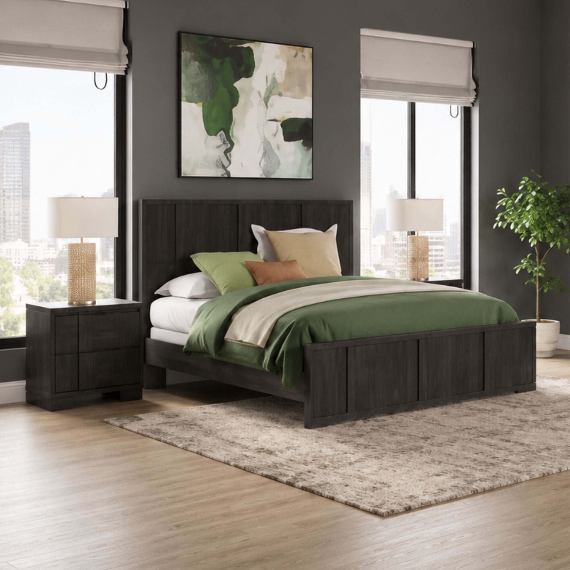 Shaehartin Panel Platform Bed
