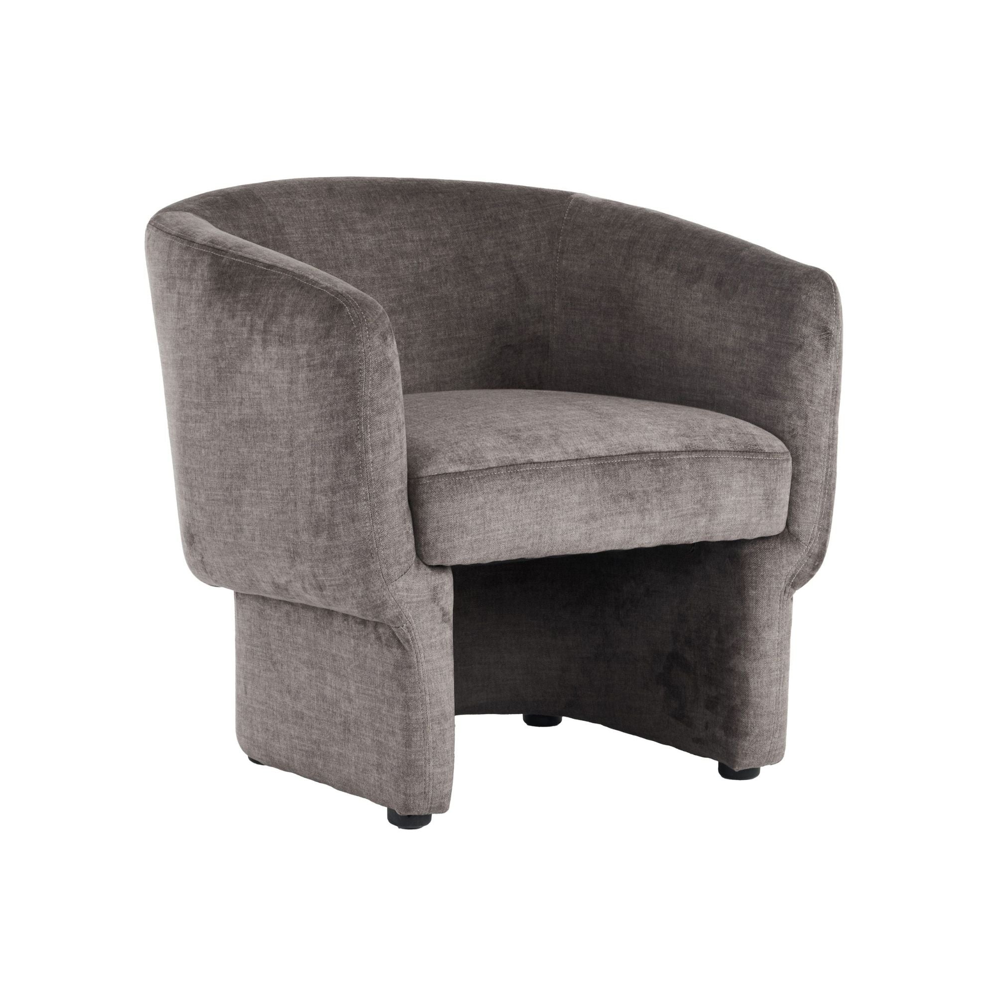 Sheri Accent Chair in Dark Taupe Velvet