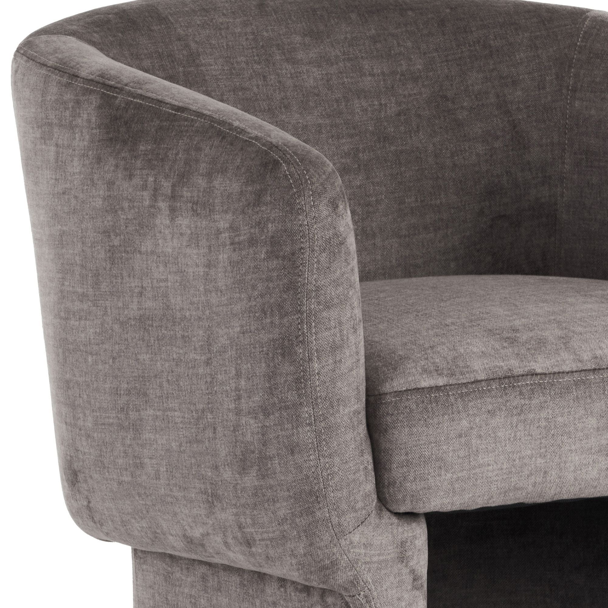 Sheri Accent Chair in Dark Taupe Velvet
