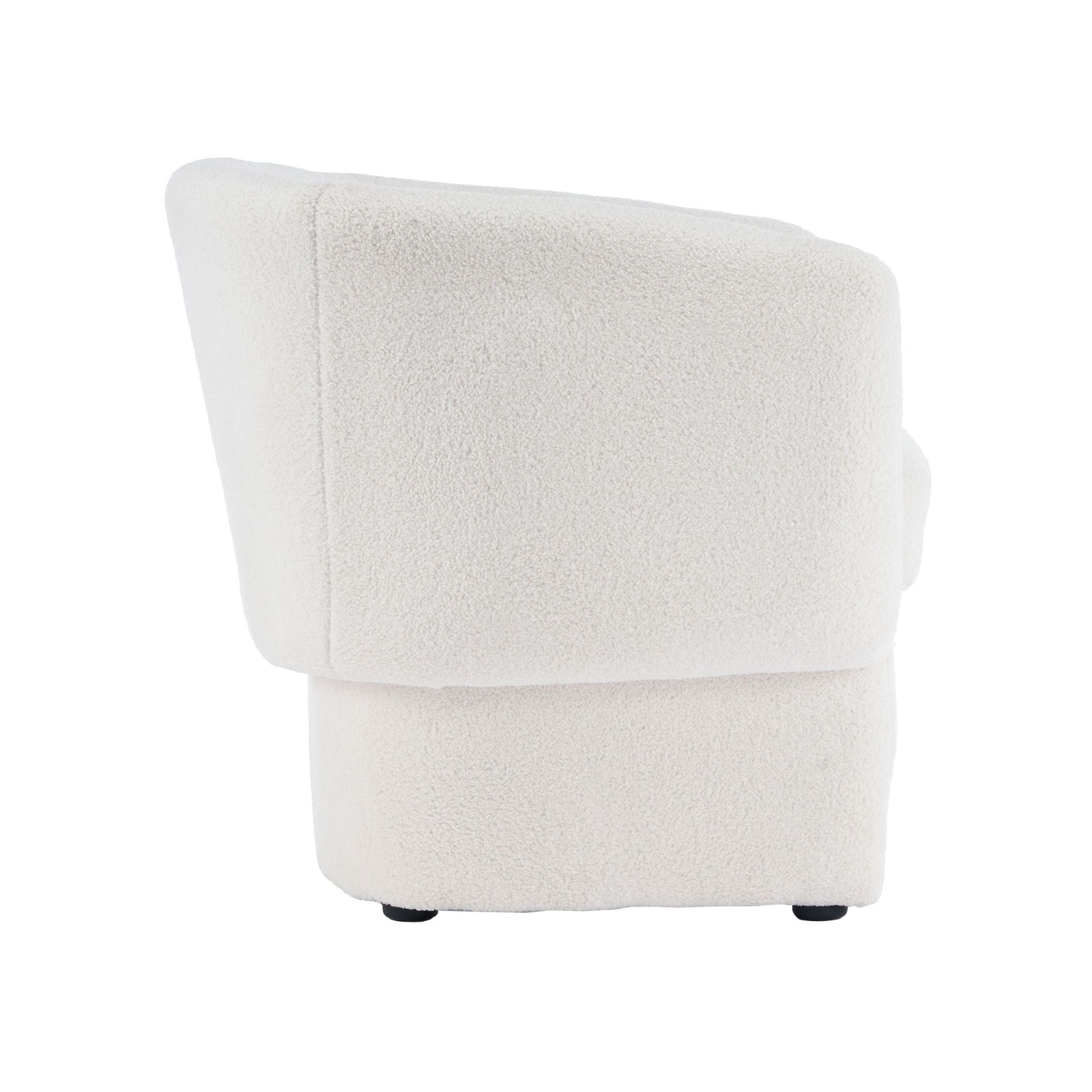 Sheri Accent Chair in White Bouclé