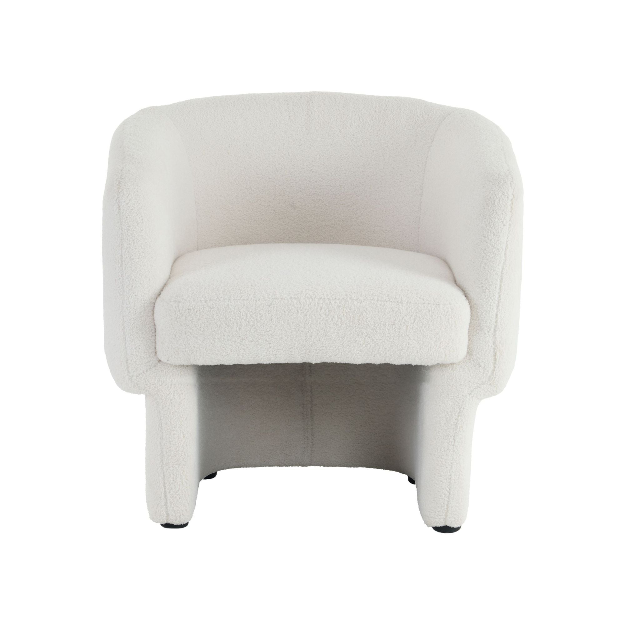 Sheri Accent Chair in White Bouclé