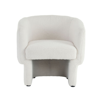 Sheri Accent Chair in White Bouclé