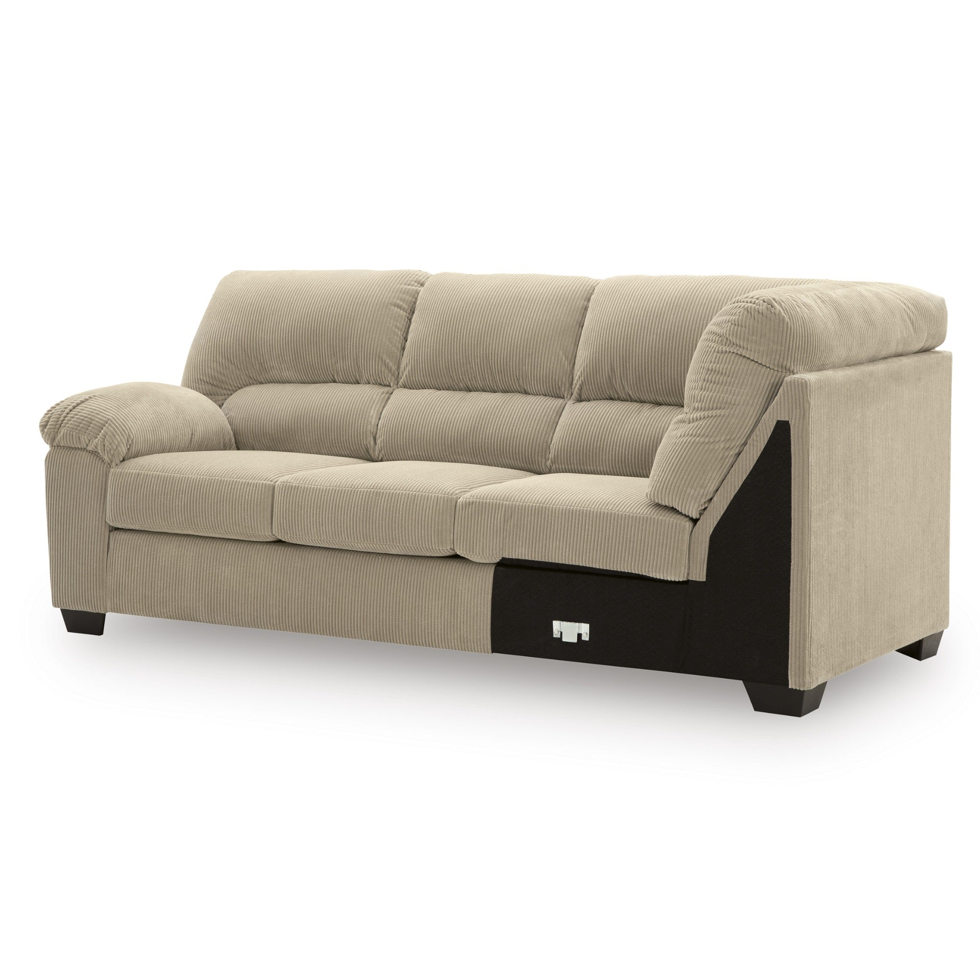 SimpleJoy 3-Piece Sectional with Chaise in Sand