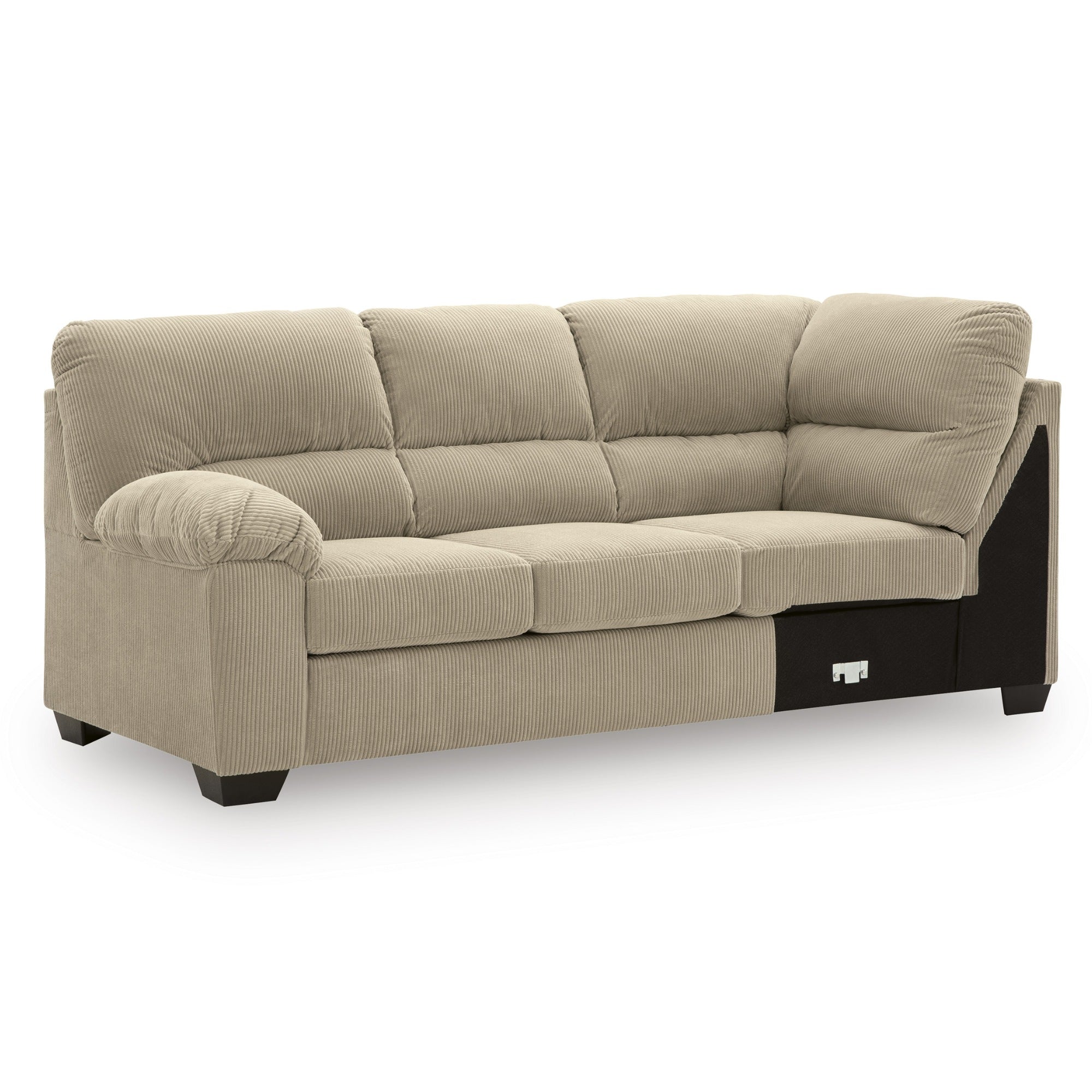 SimpleJoy 3-Piece Sectional with Chaise in Sand