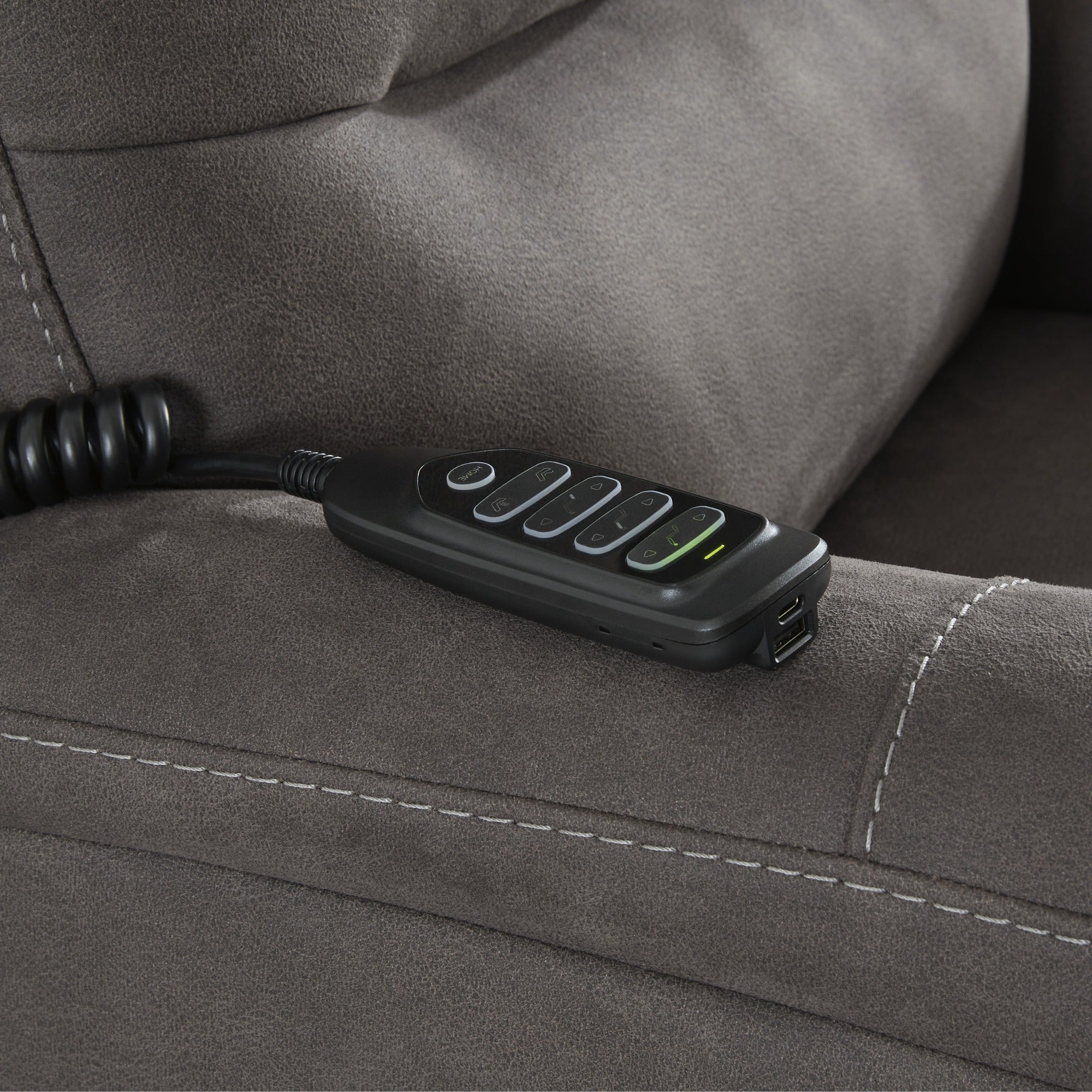 Snowfield Power Lift Recliner Gunmetal