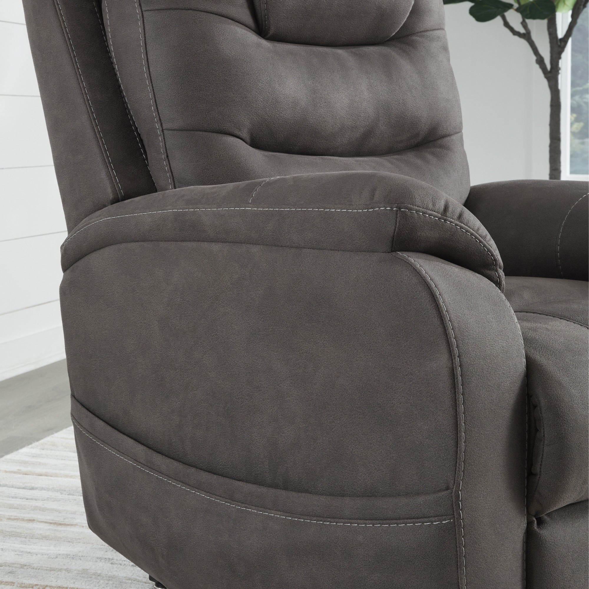 Snowfield Power Lift Recliner Gunmetal