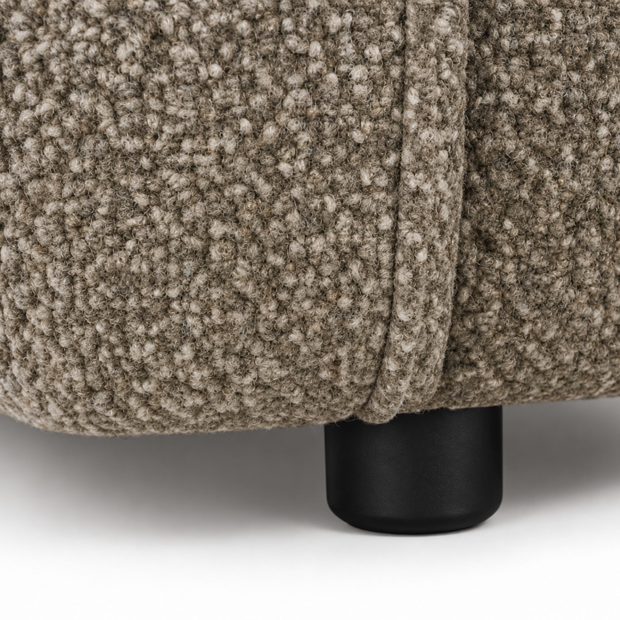 Brown contemporary channel tufted sofa and loveseat set by Brassex, showcasing plush upholstery and modern design.