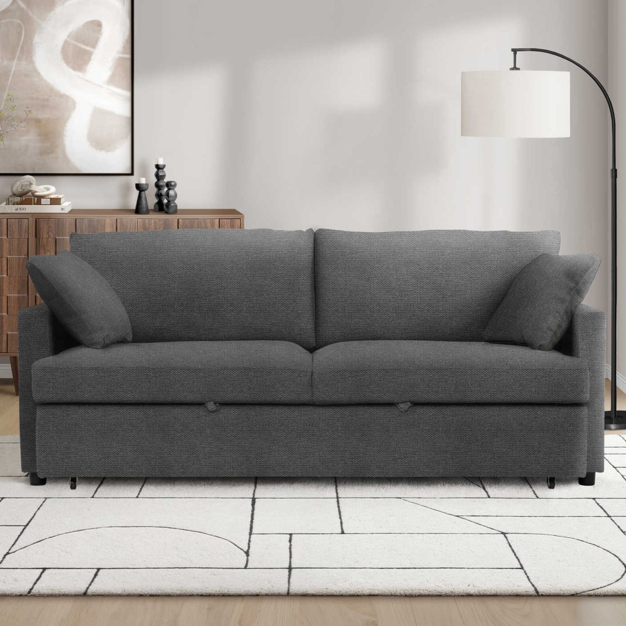 Sofa Sleeper Convertible Bed in Charcoal | CastleUp Experience Centre Online Furniture