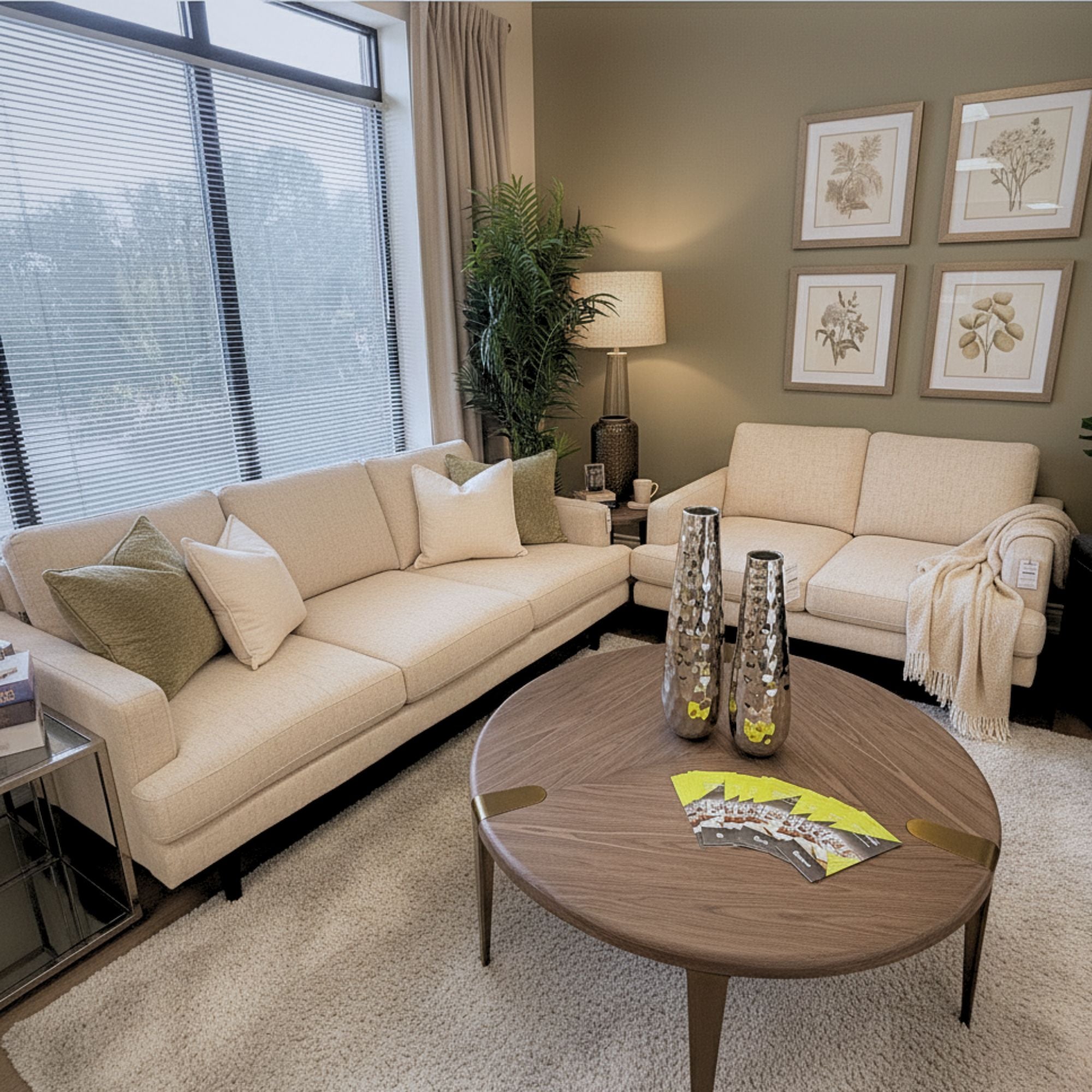 Weston 2 piece sofa and loveseat set in Beige