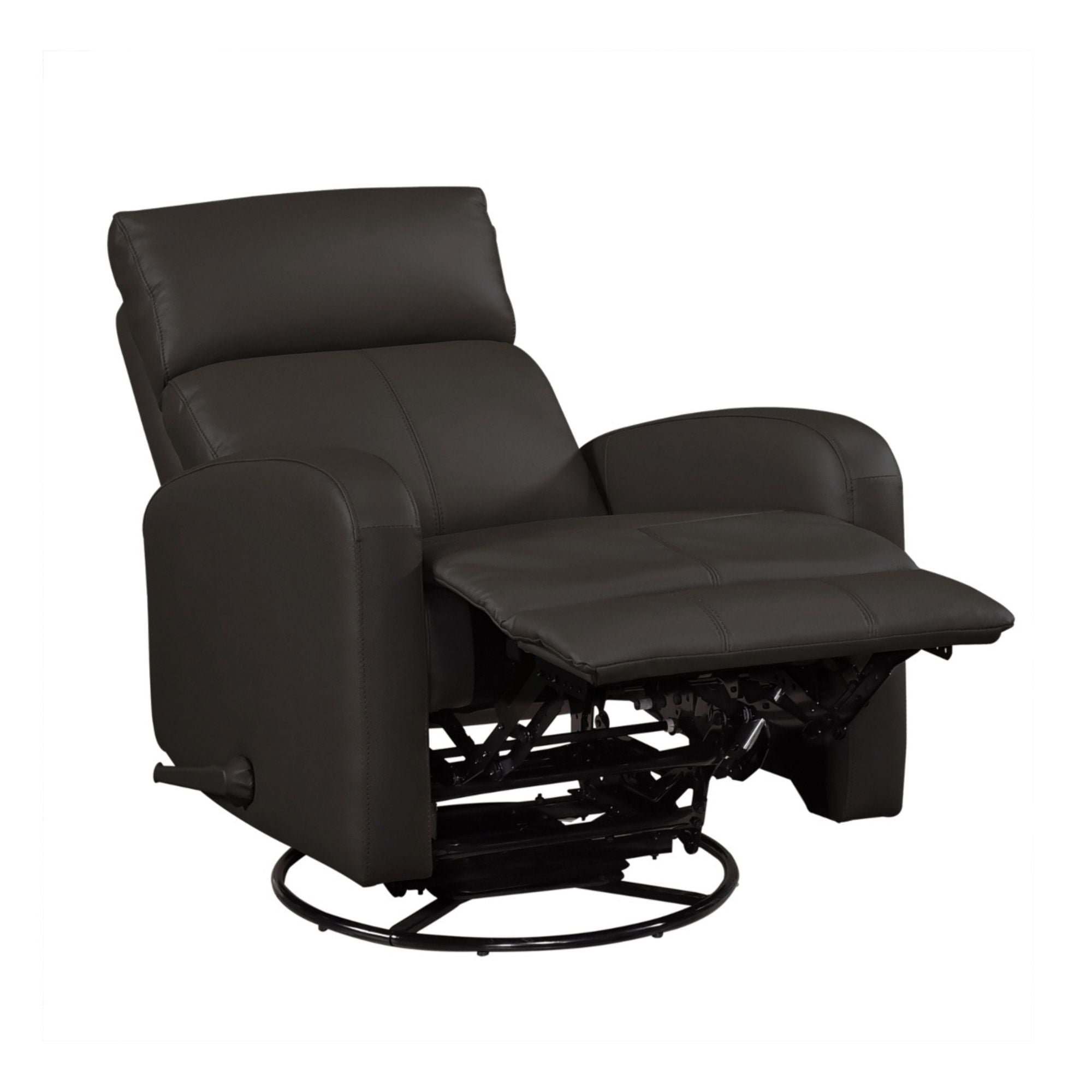 Sorrento Collection Swivel Glider Recliner Chair in Black