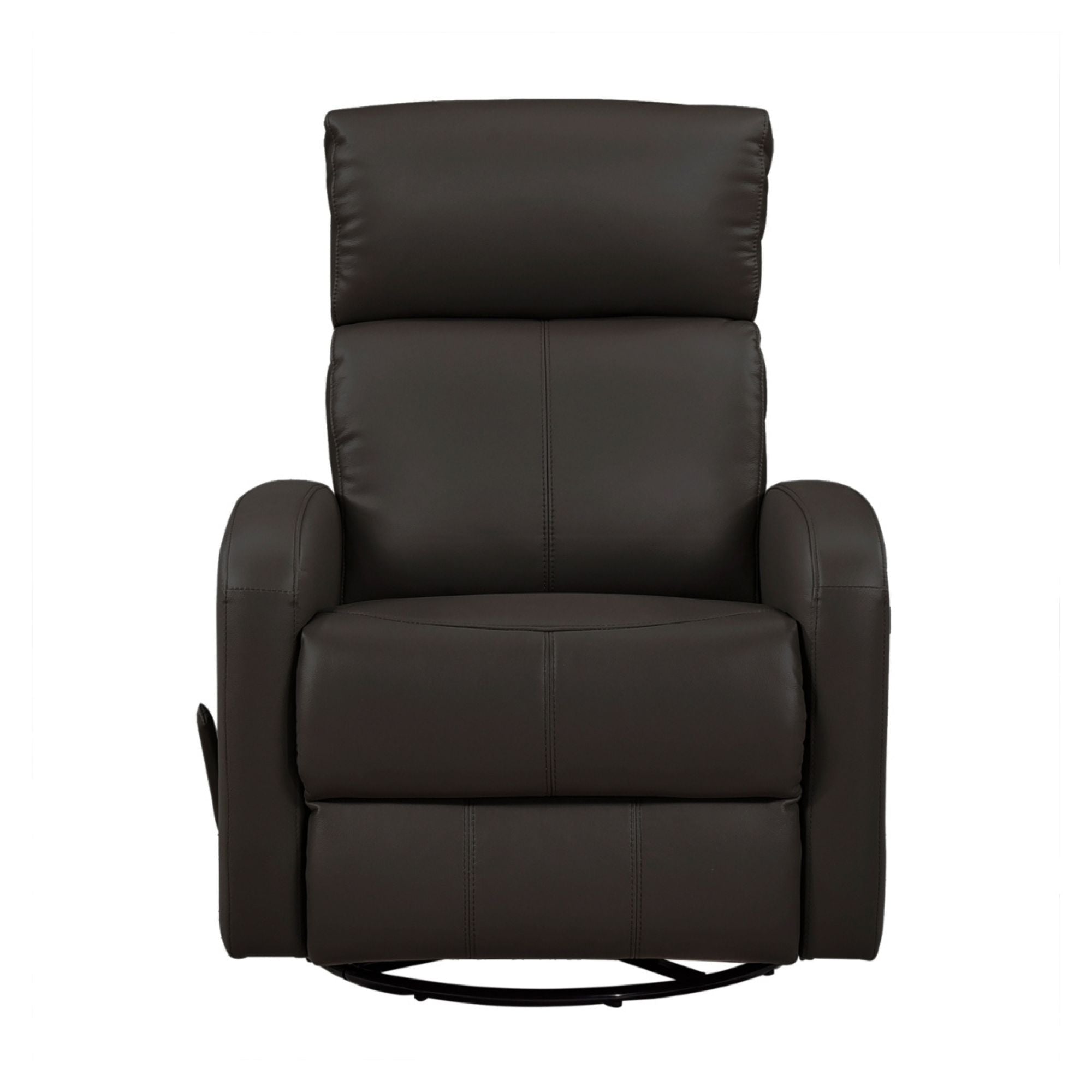 Sorrento Collection Swivel Glider Recliner Chair in Black