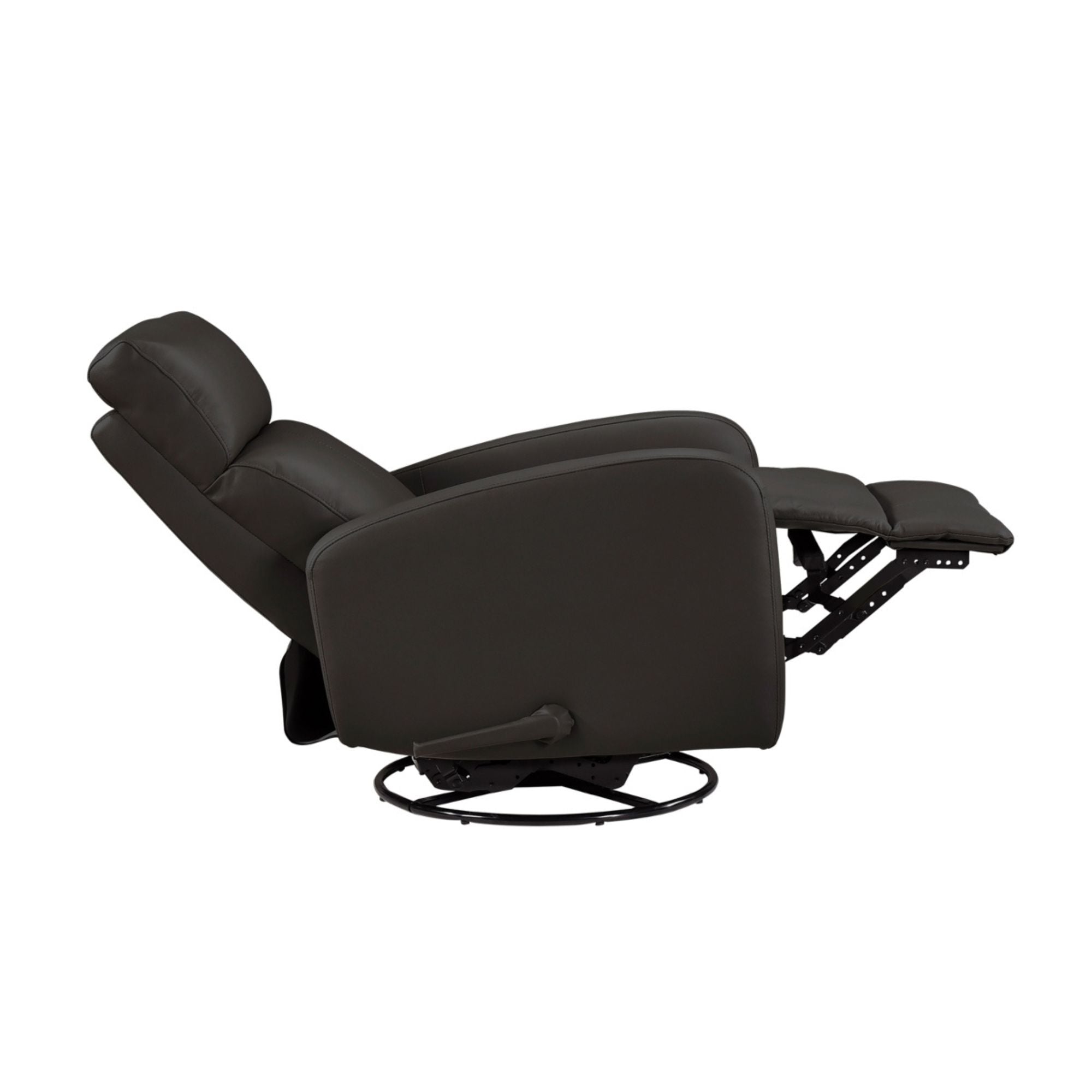 Sorrento Collection Swivel Glider Recliner Chair in Black