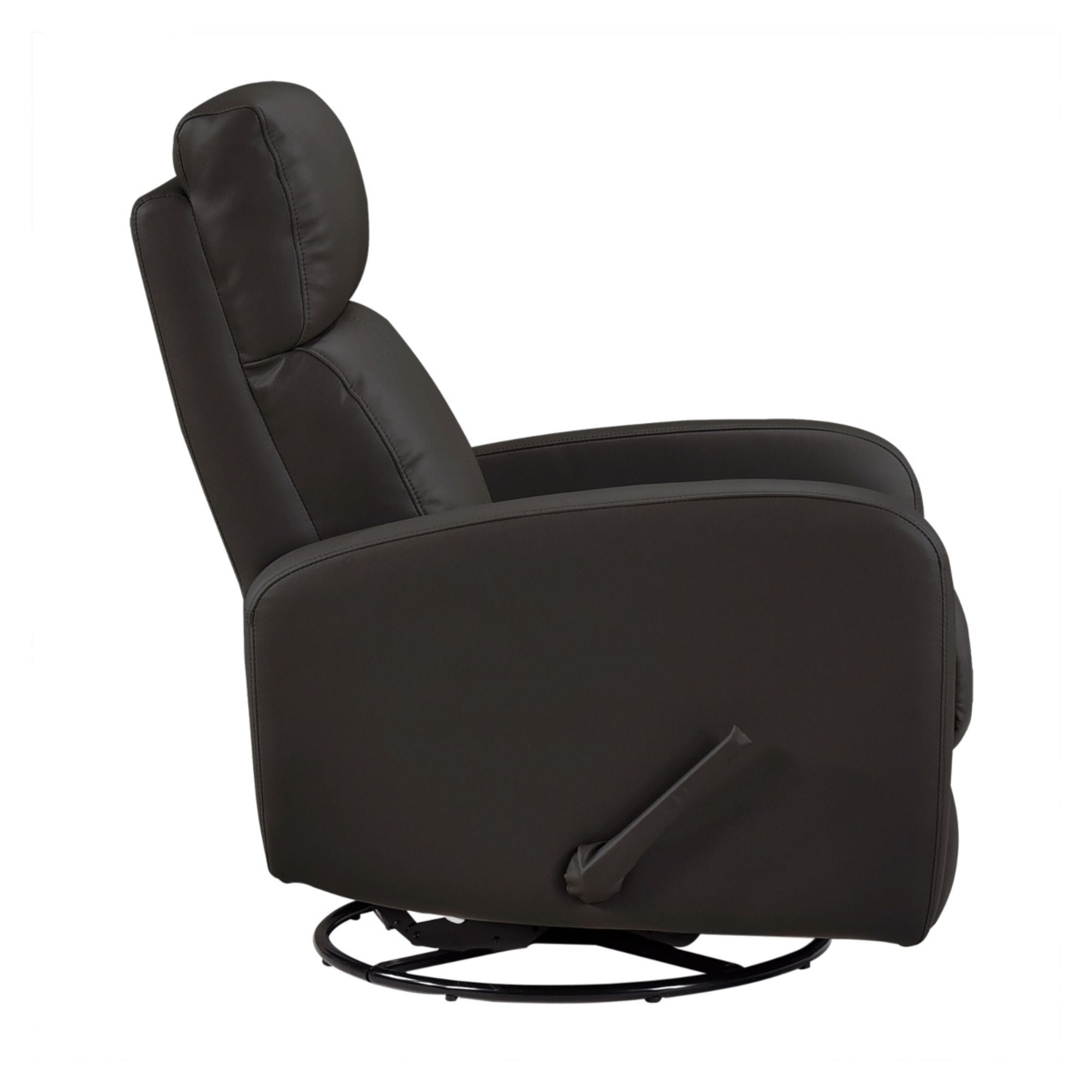 Sorrento Collection Swivel Glider Recliner Chair in Black