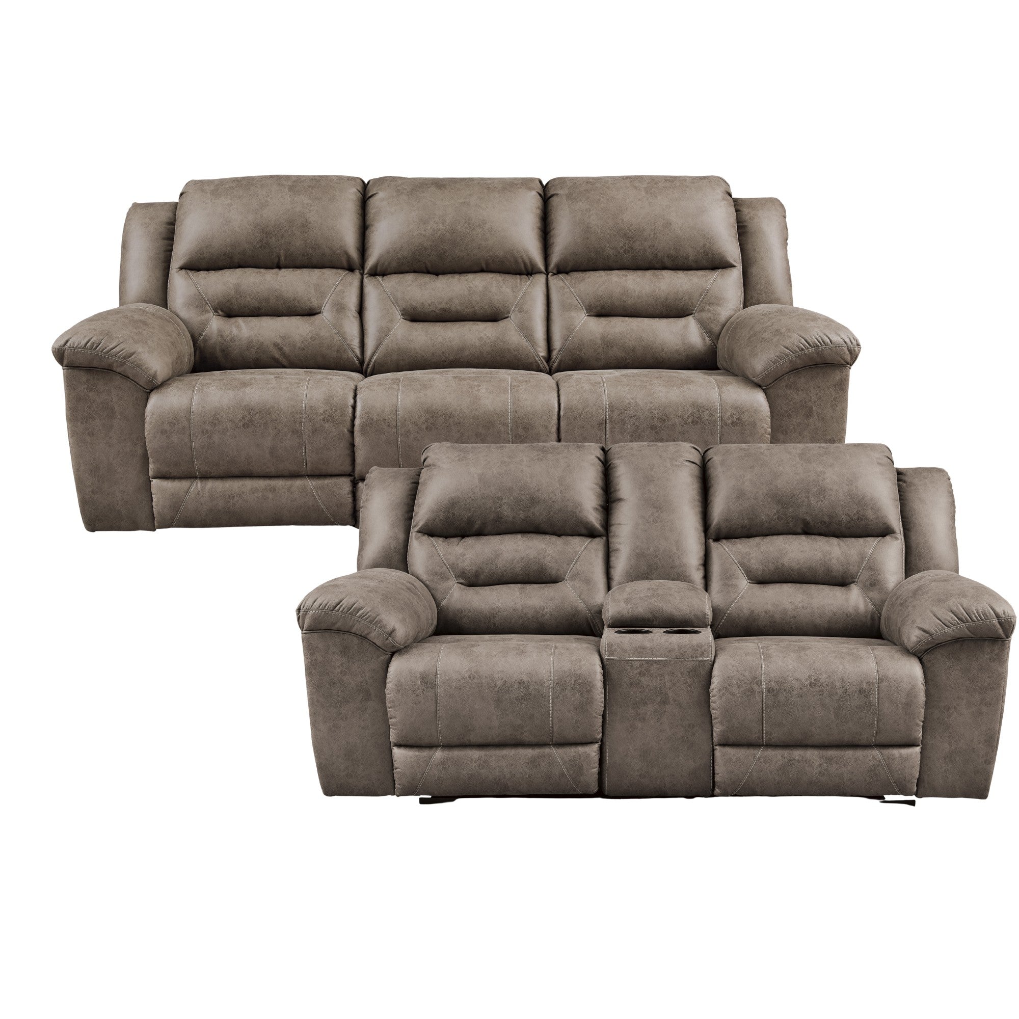 Stoneland Reclining Power Sofa Set in Fossil