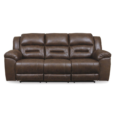 Stoneland Reclining Power Sofa in Chocolate