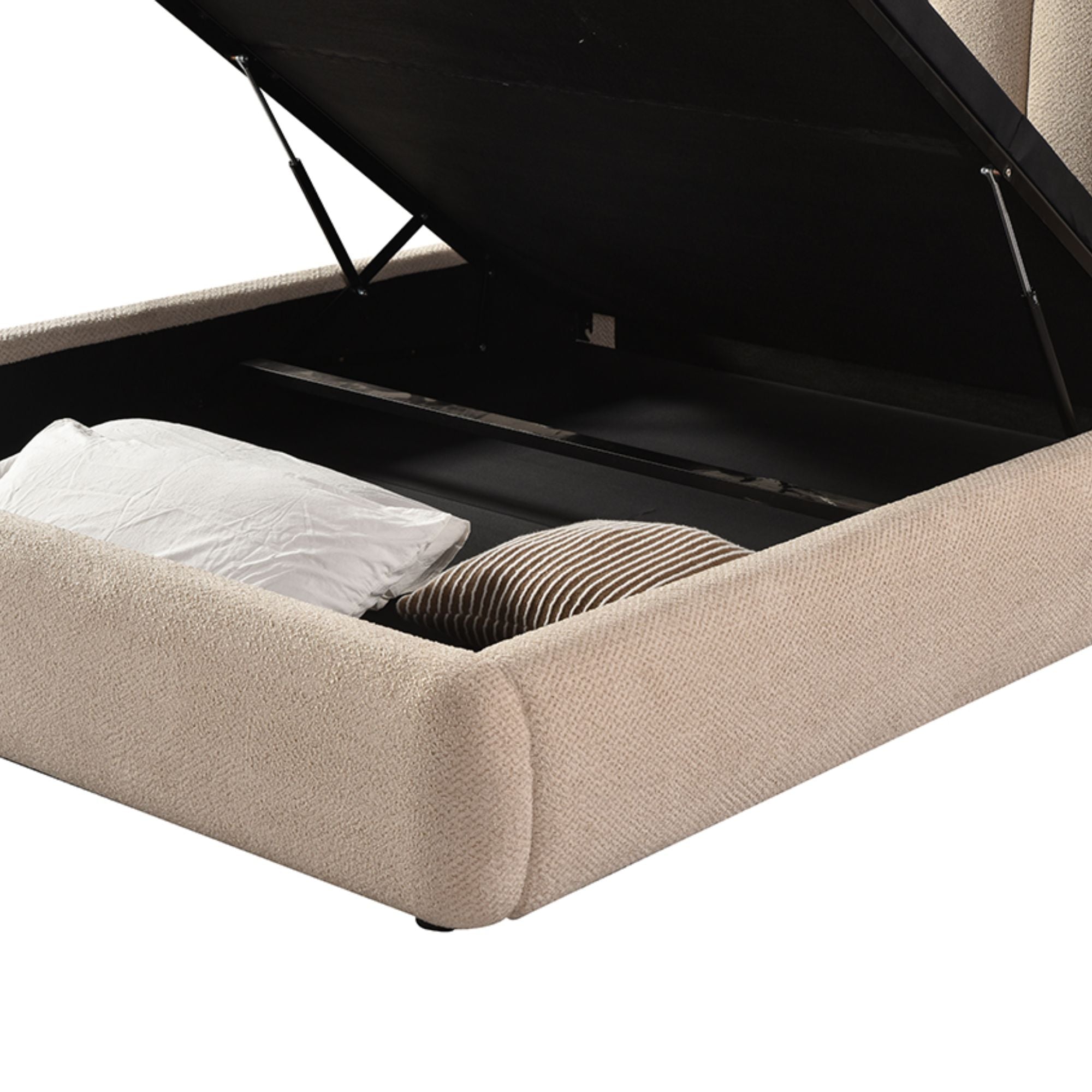 Siena Collection Upholstered Lift-up Storage Platform Bed | CastleUp Experience Centre Online Furniture