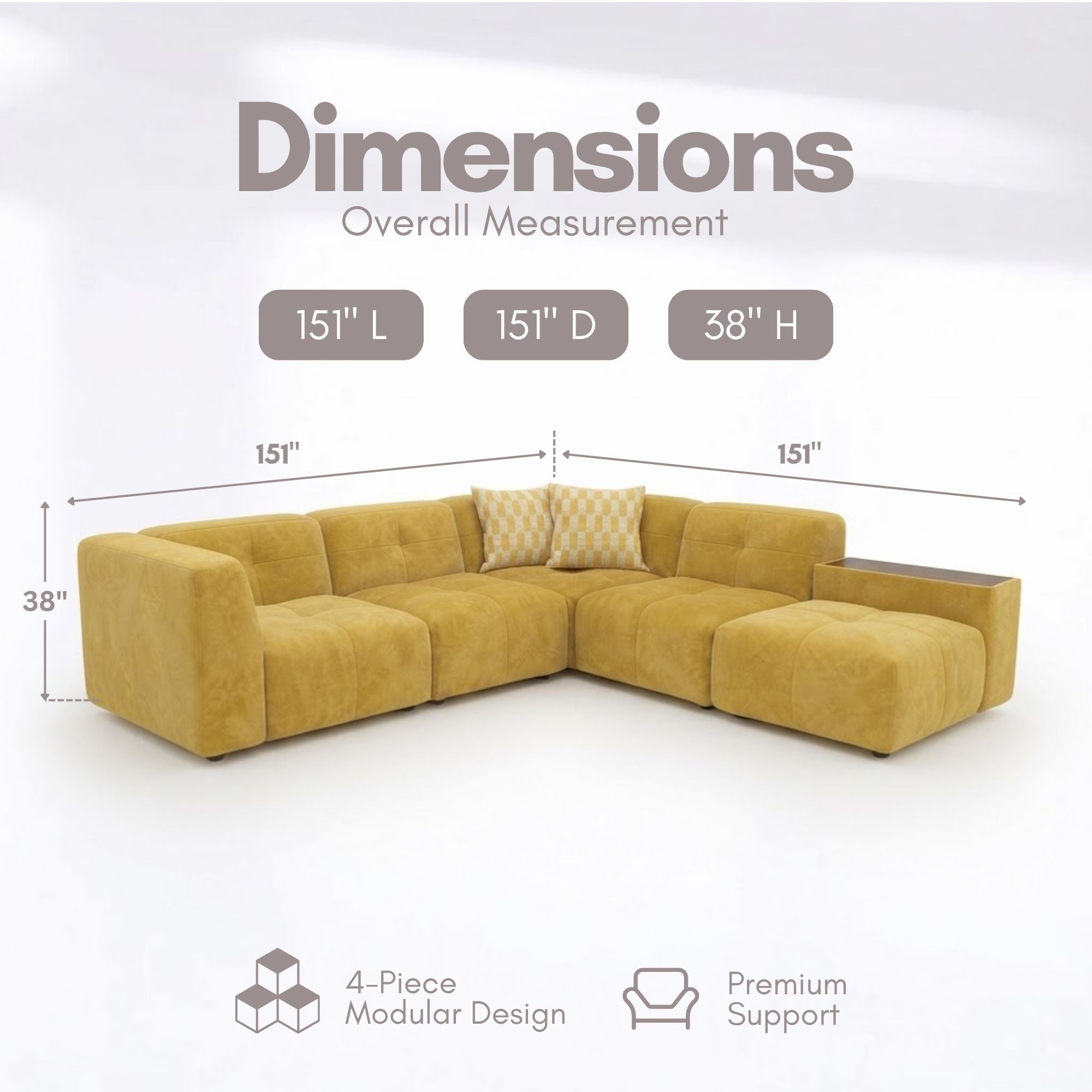 Canadian-made Summerside 5-piece Modular Sectional