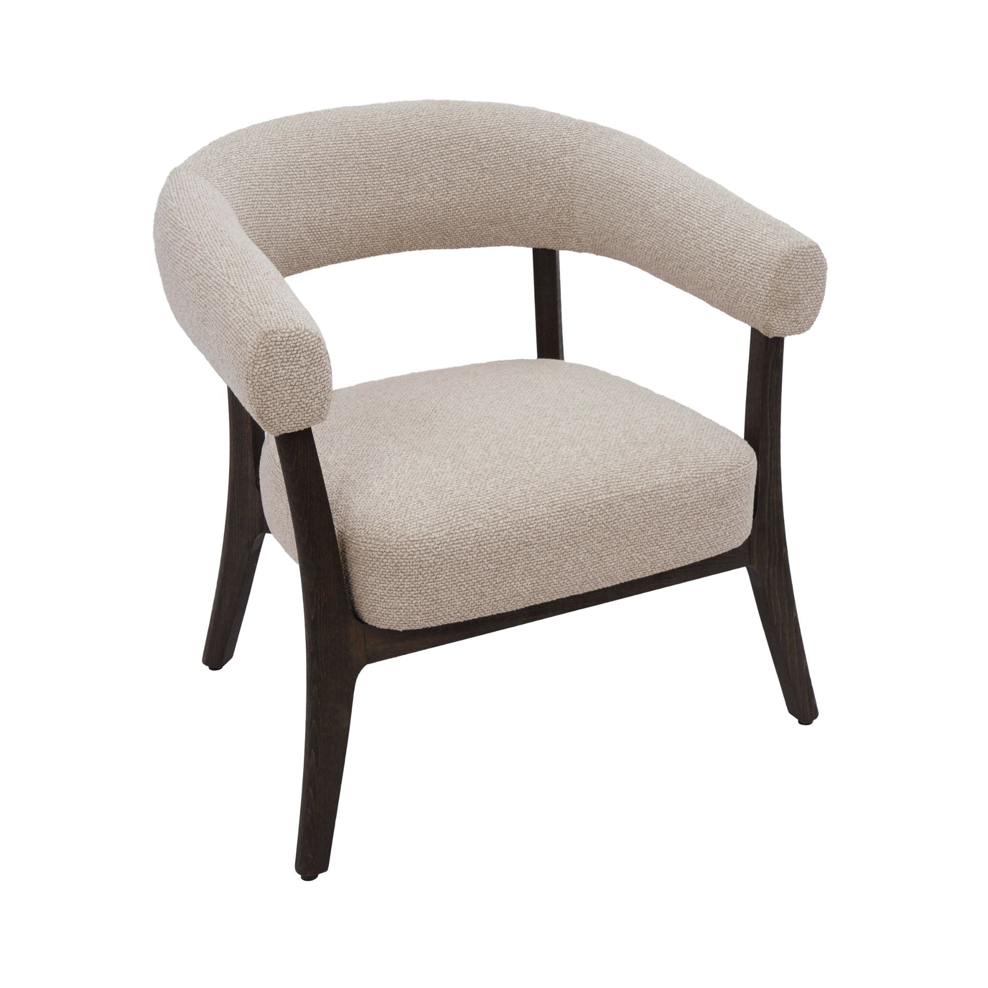 Surin Accent Chair in Oat and Walnut