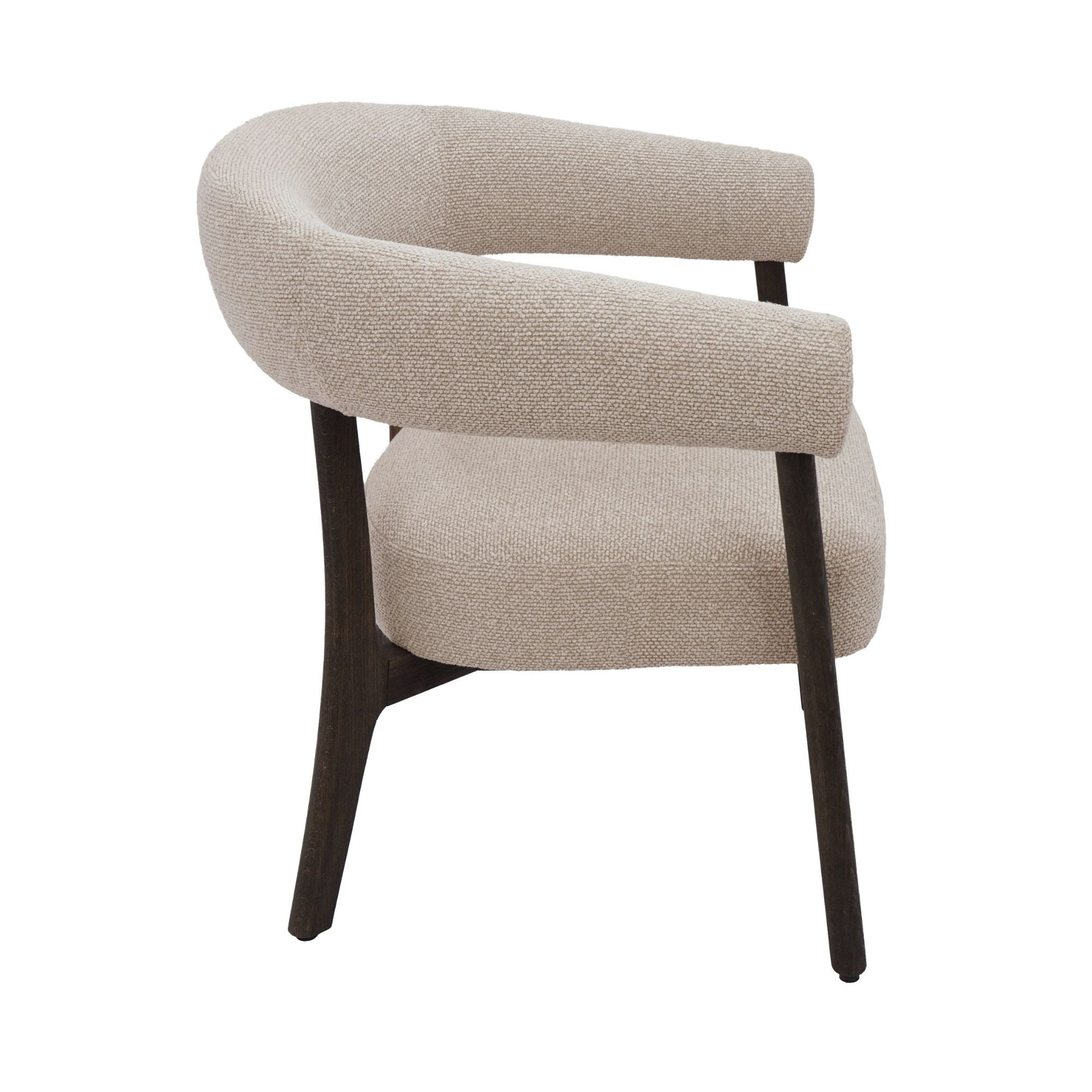 Surin Accent Chair in Oat and Walnut