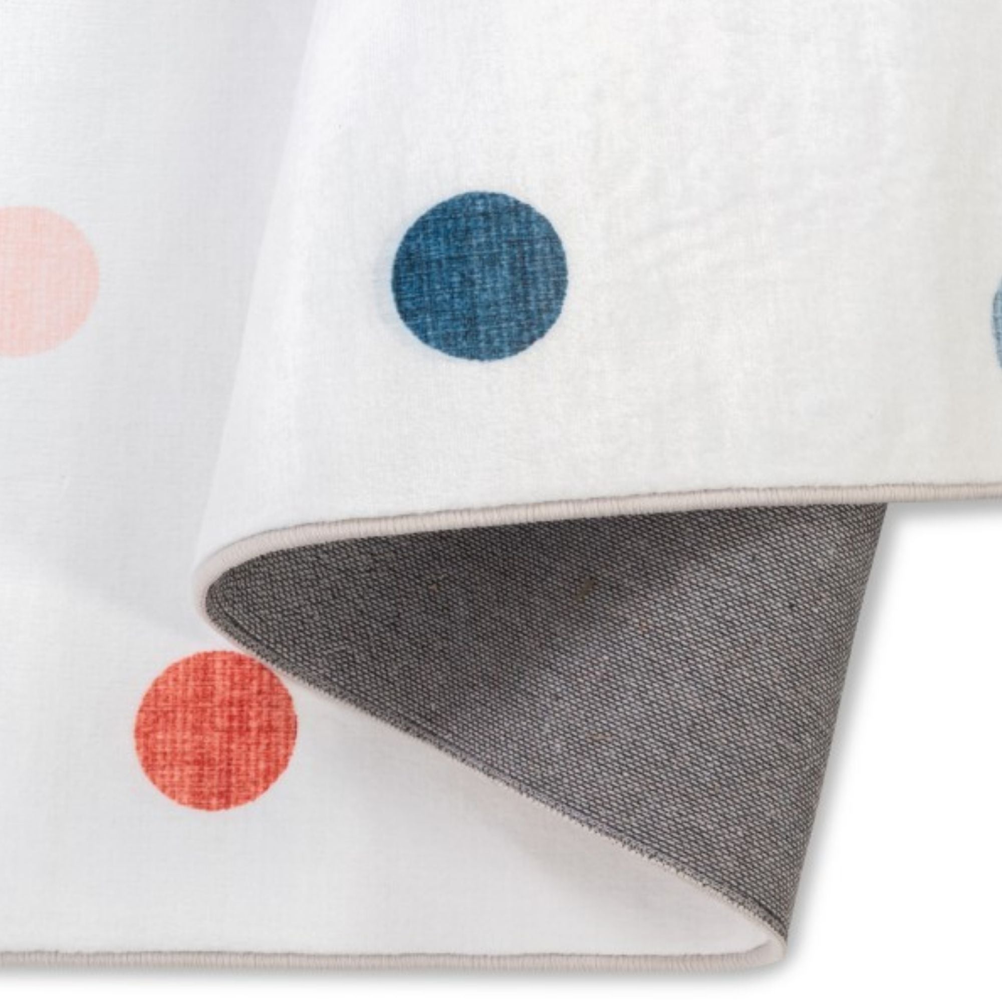Viana Inc Dreamland Kids Modern Indoor Rug with colorful dot pattern, soft area rug for children's bedroom or playroom.