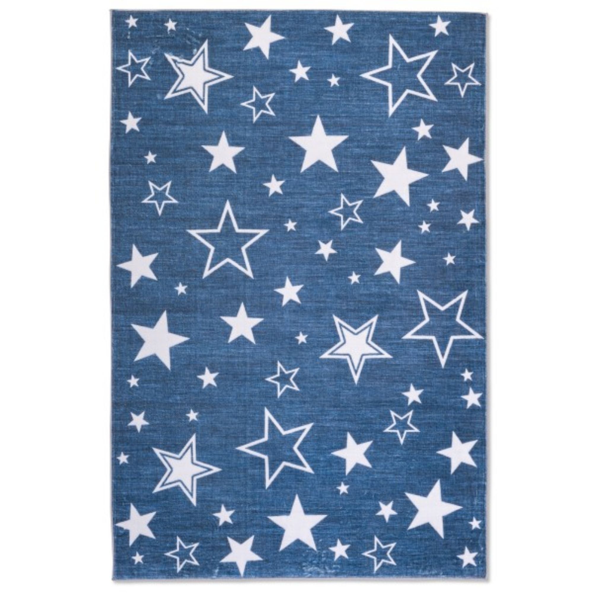 Viana Inc Dreamland Kids Modern Indoor Rug Star with colorful star pattern, soft area rug for children's rooms.