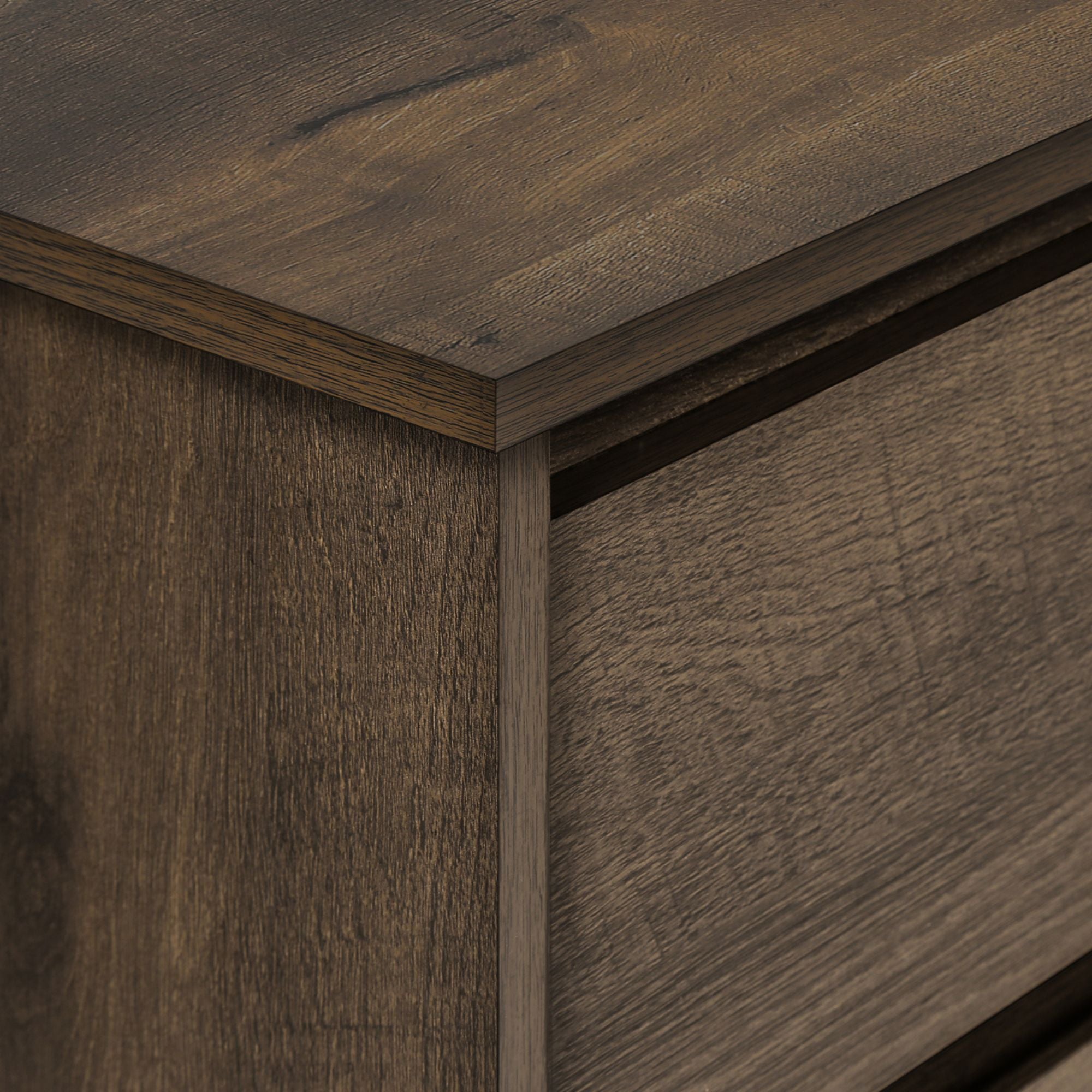 Dark brown wood-look Monarch Specialties TV stand with storage drawers and open shelving, 72-inch length for modern living rooms.