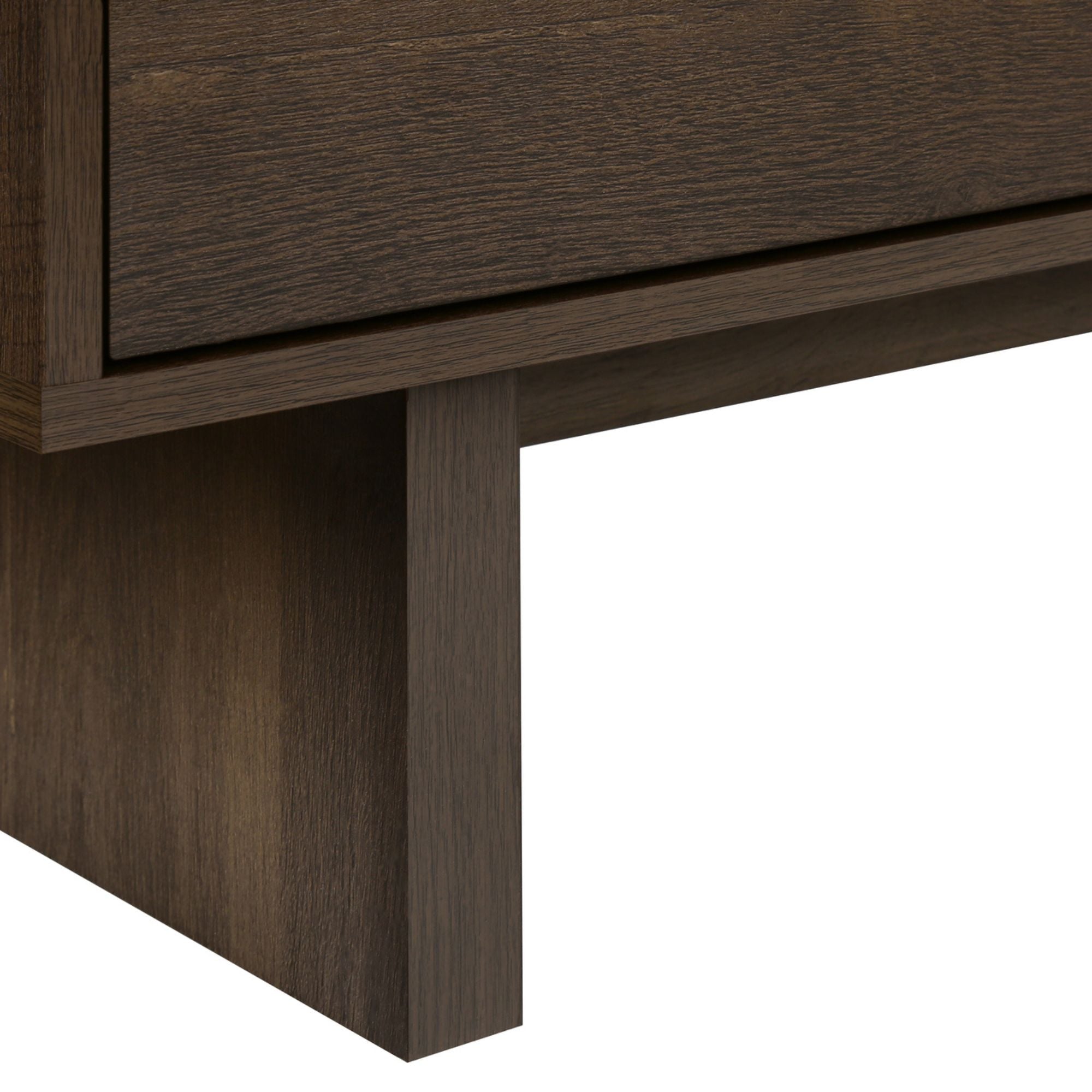 Dark brown wood-look Monarch Specialties 72-inch TV stand with built-in storage compartments and modern design.