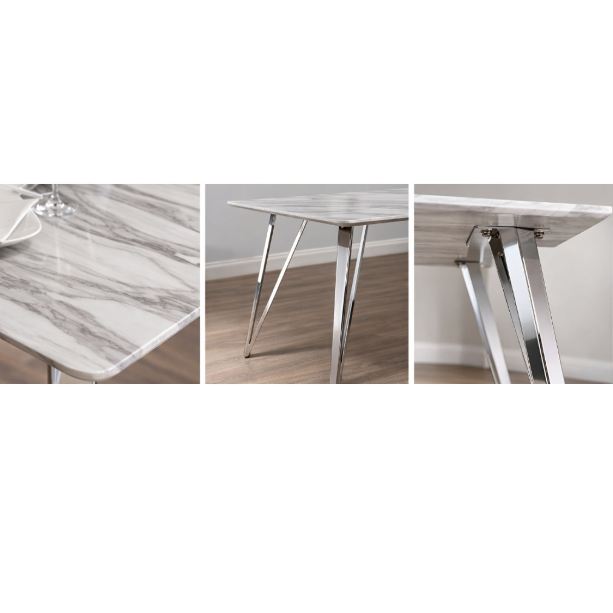 Modern Marble Look Counter-Height Dining Table | CastleUp Experience Centre Online Furniture