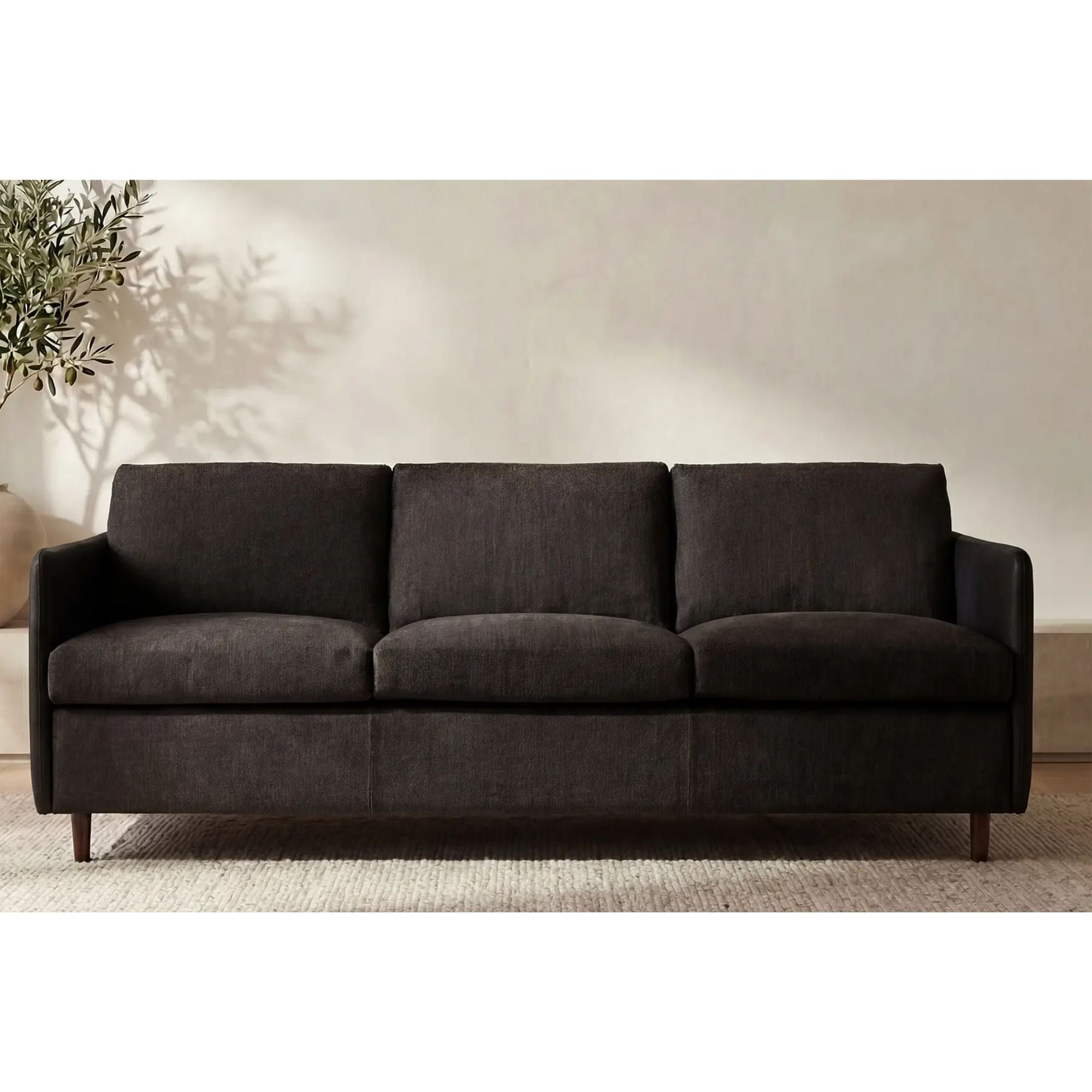 Moe's Home Teller Collection Sofa Warm Black | CastleUp Experience Centre Online Furniture