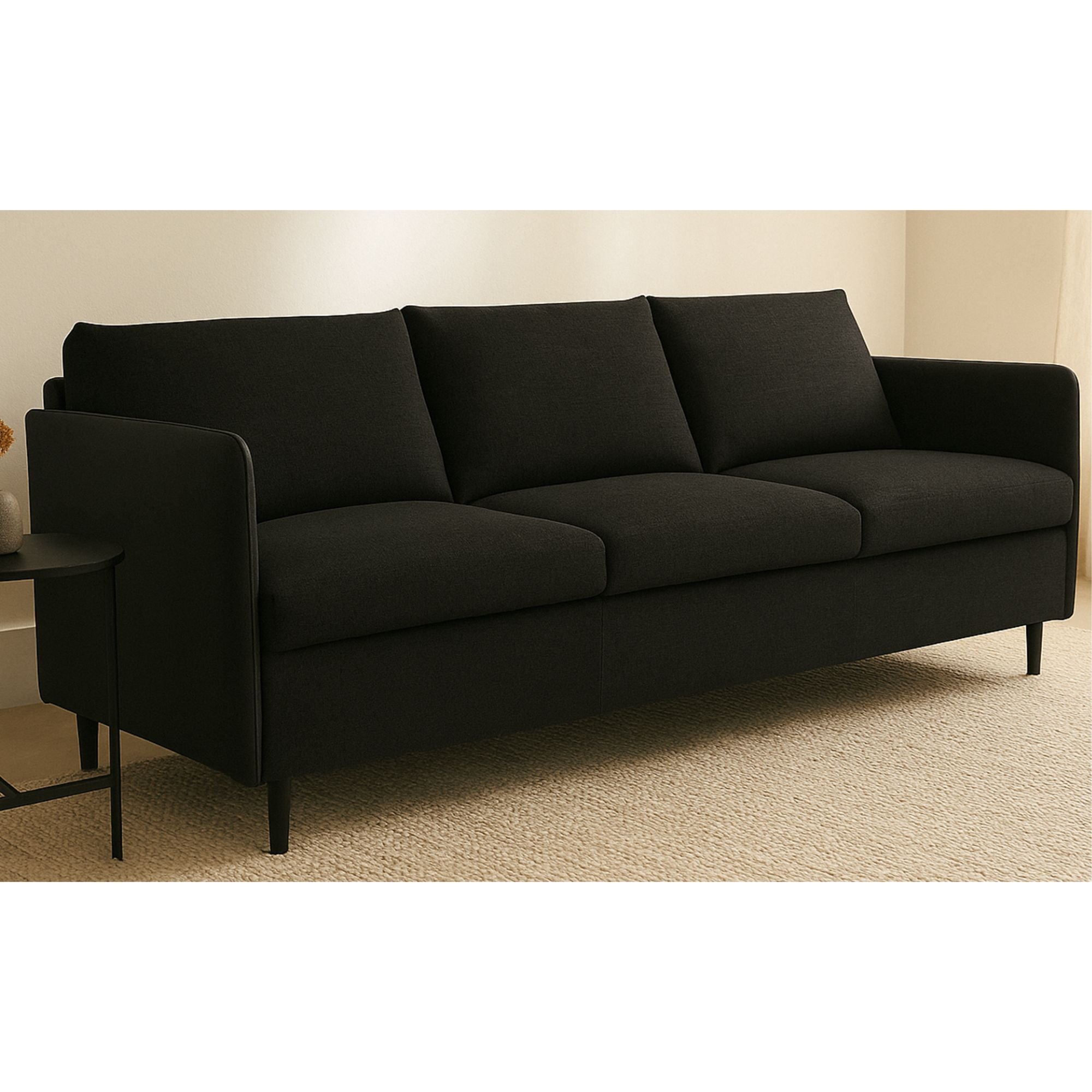 Moe's Home Teller Collection Sofa Warm Black | CastleUp Experience Centre Online Furniture