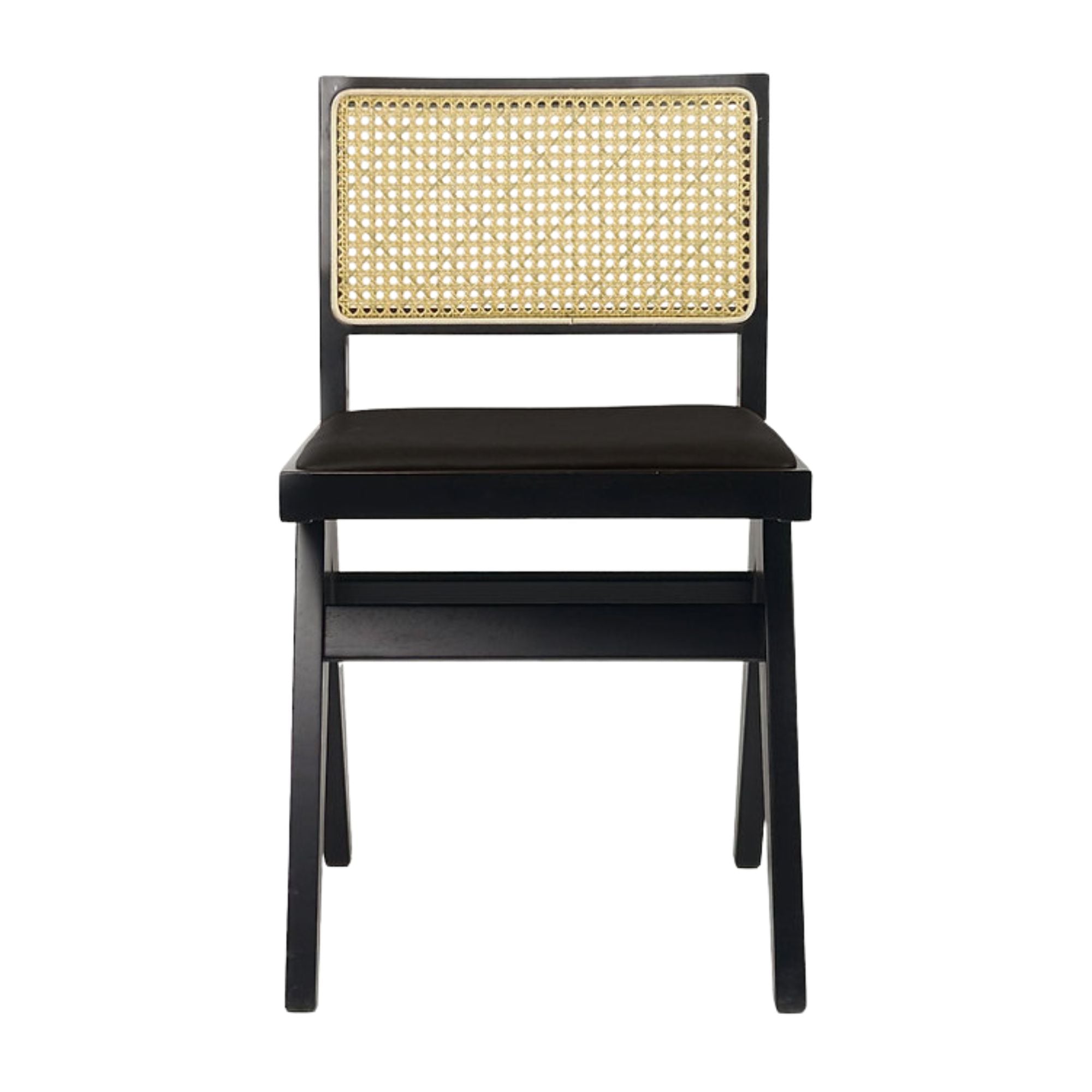 Set of two black Terra dining chairs by Elite Living with upholstered seats, modern design for contemporary dining rooms.