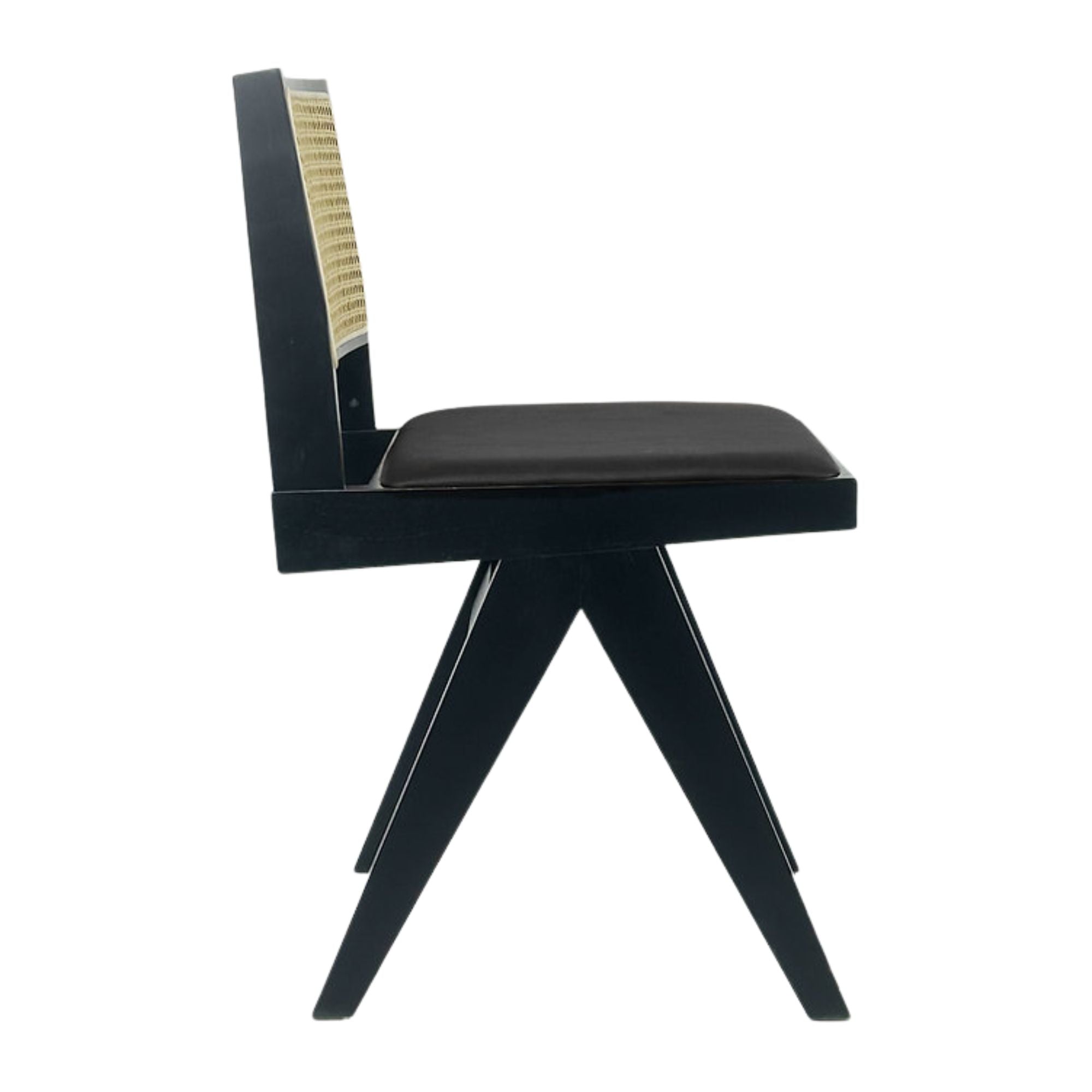 Set of two Elite Living Terra dining chairs with black upholstered seats and sleek modern design.
