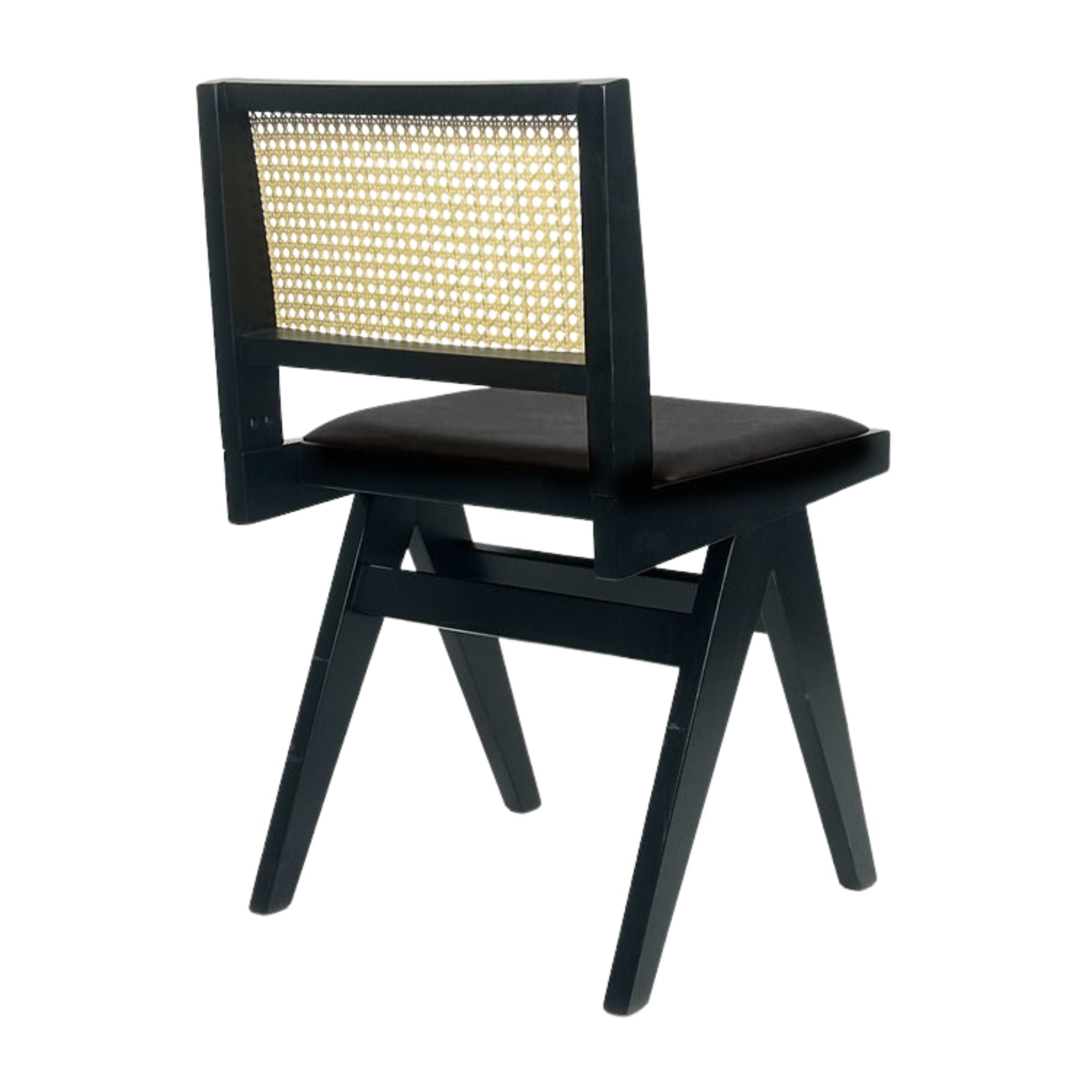 Set of two Elite Living Terra dining chairs with black upholstered seats and sleek modern design.
