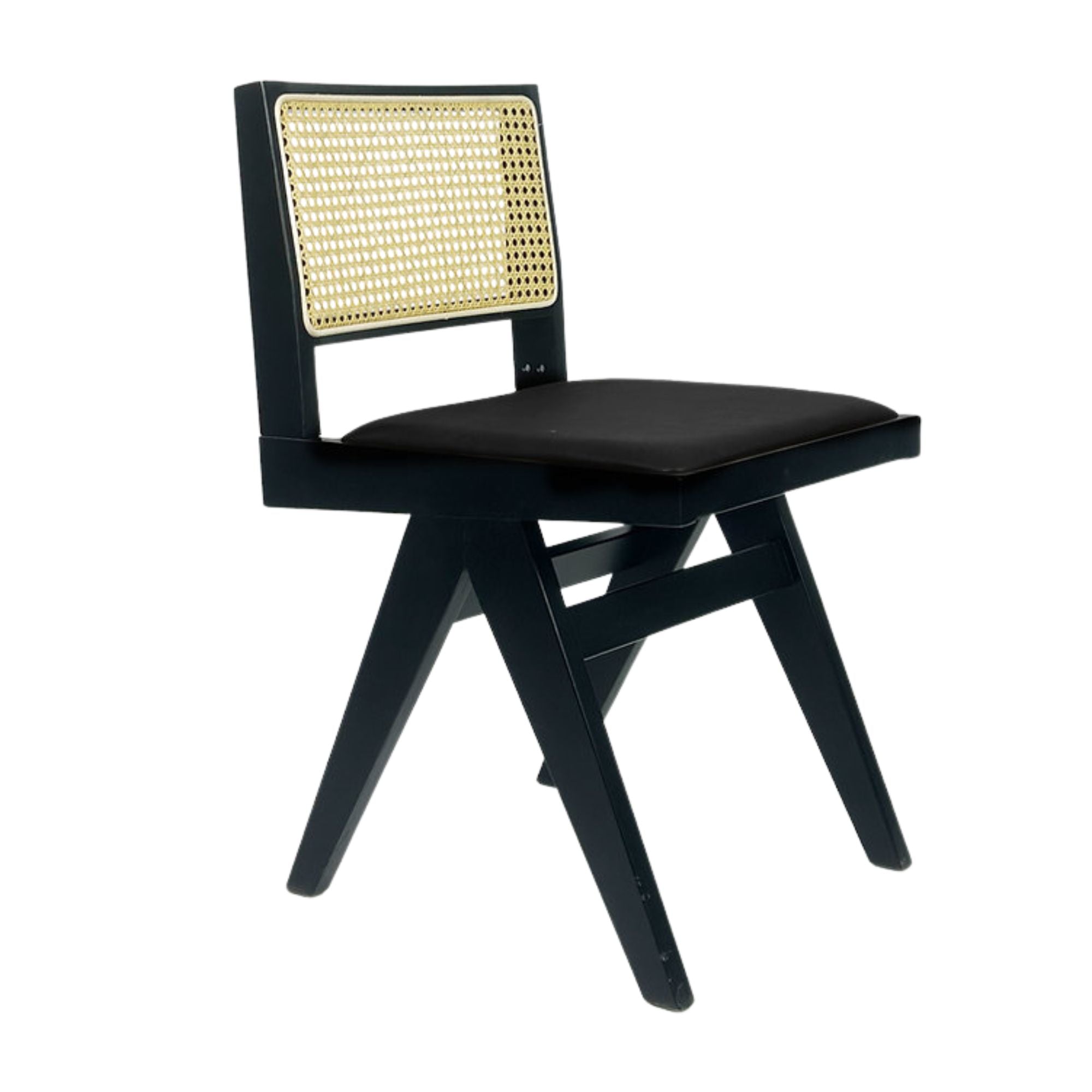 Set of two Elite Living Terra dining chairs with black upholstered seats and sleek modern design.