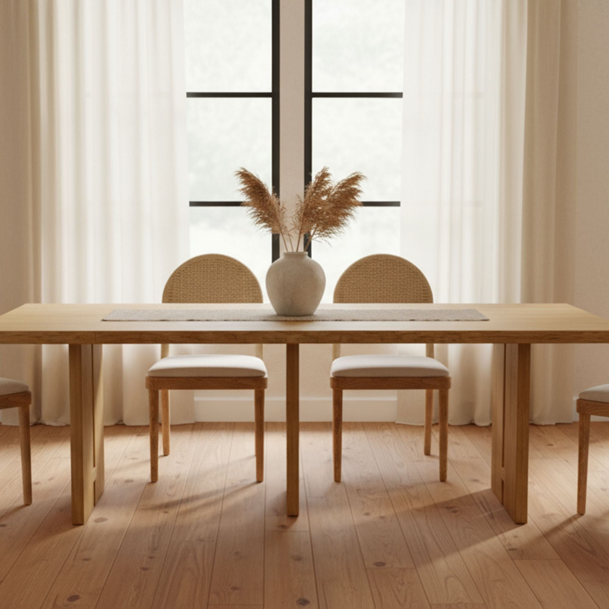 Moe's Home Tessa Collection Dining Table Natural | CastleUp Experience Centre Online Furniture