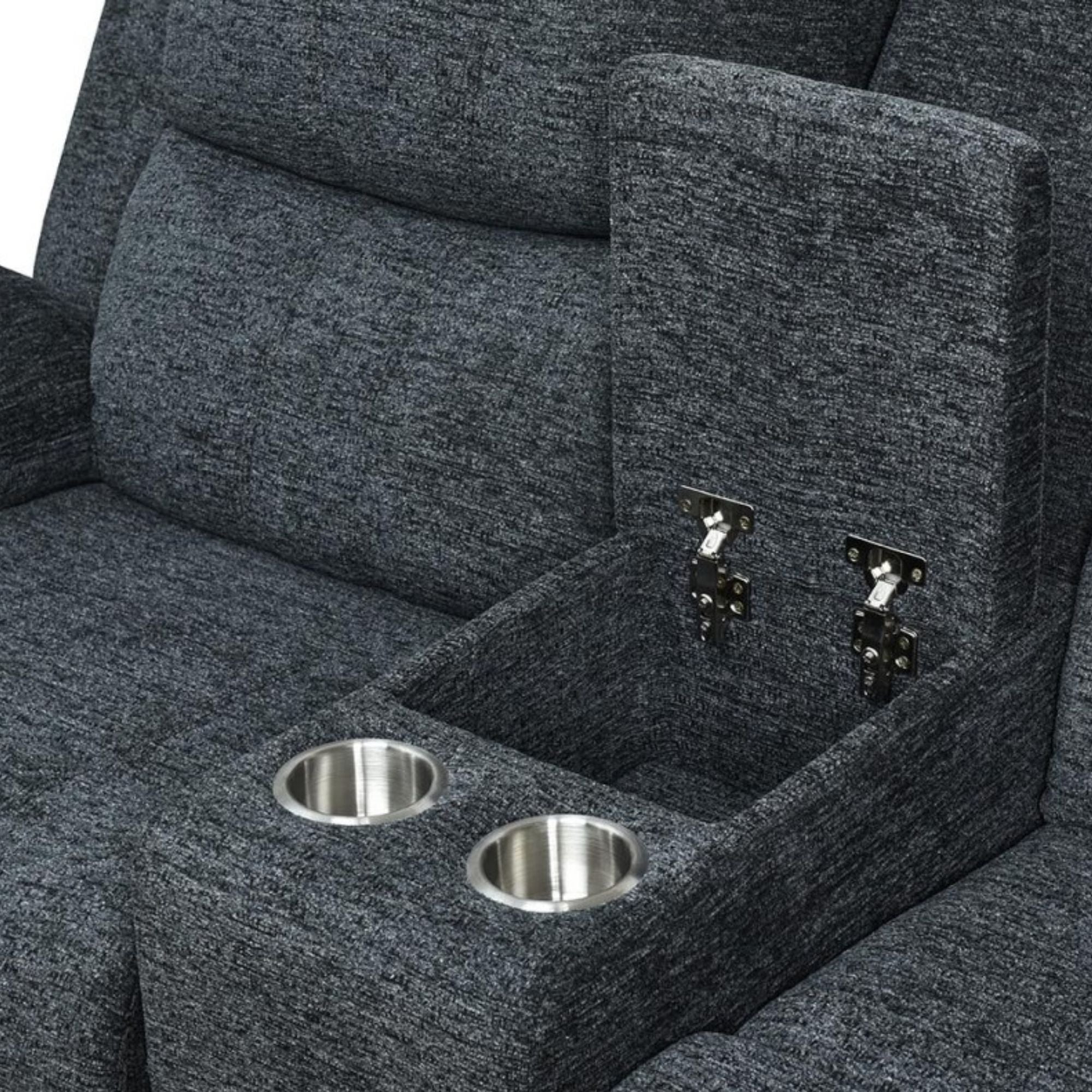 Thea Power Recliner Loveseat in Dark Grey | CastleUp Experience Centre Online Furniture