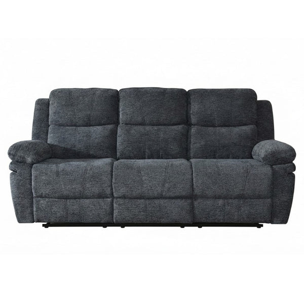 Dark grey Brassex Thea power recliner sofa with plush cushioning and sleek design, featuring adjustable reclining mechanism.