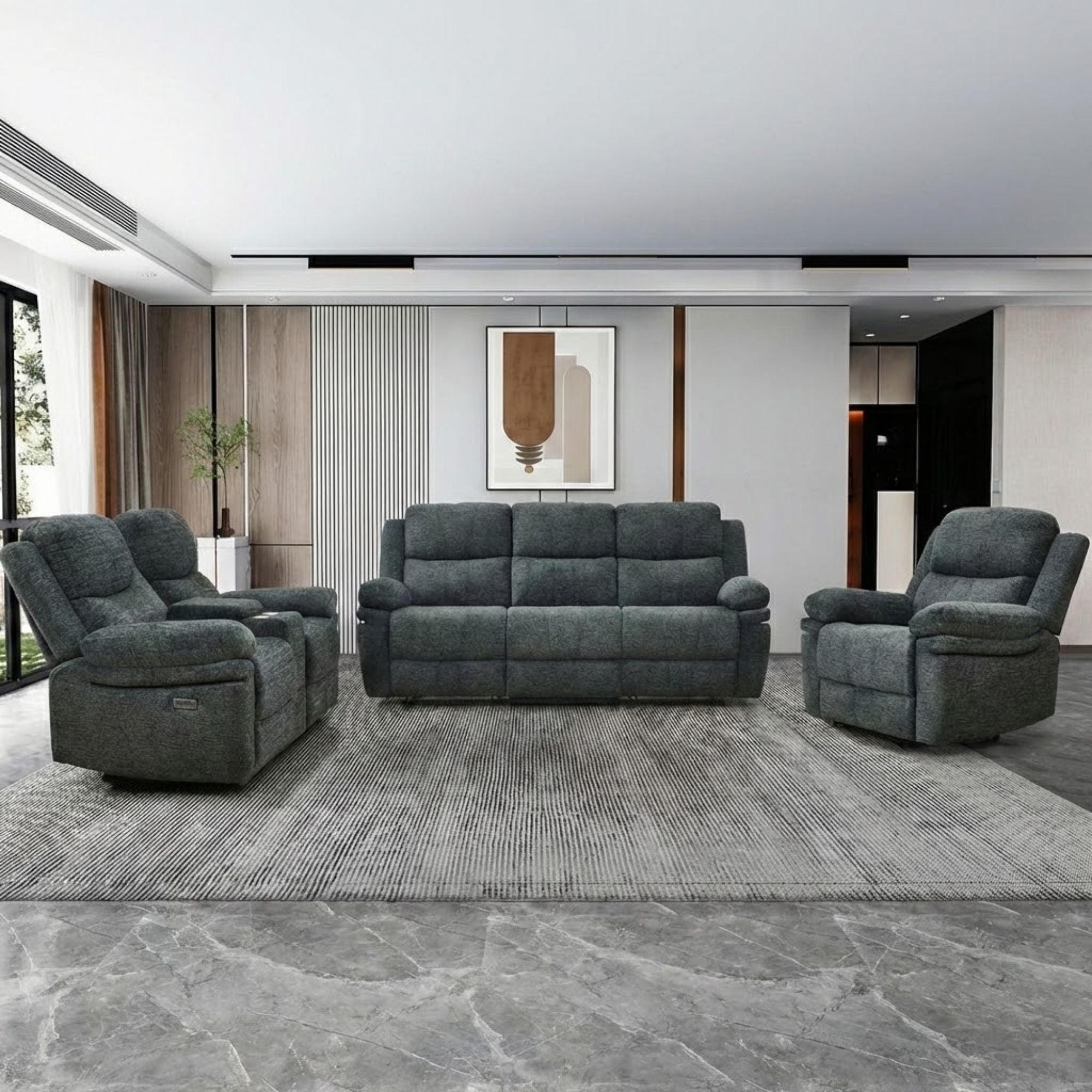 Thea Power Recliner Chair in Dark Grey | CastleUp Experience Centre Online Furniture