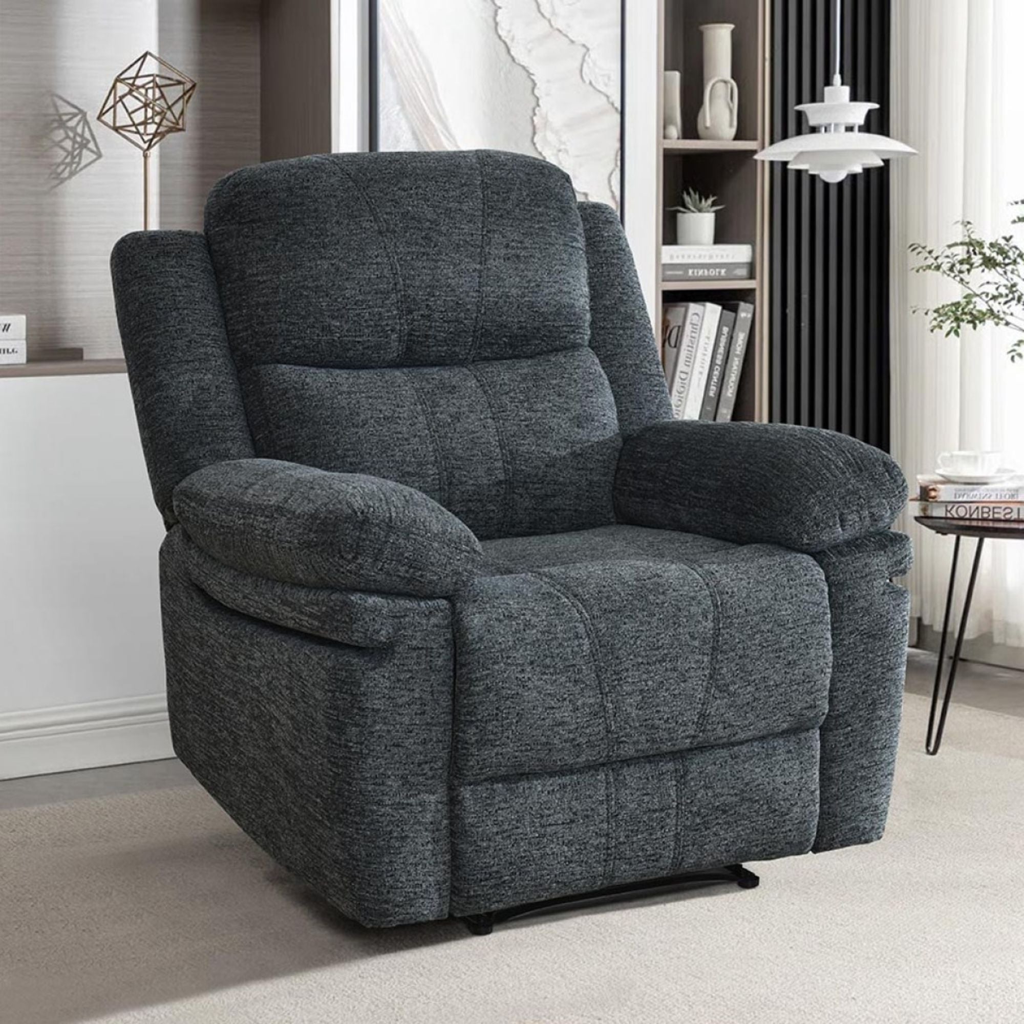 Thea Power Recliner Chair in Dark Grey | CastleUp Experience Centre Online Furniture