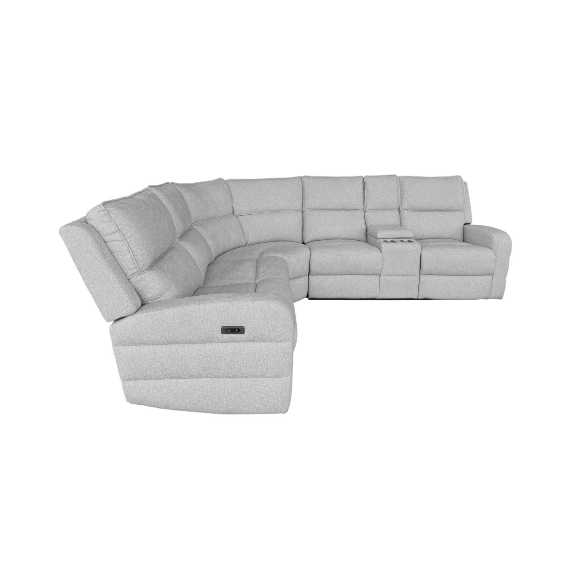 Grey Thorne II Collection L-shaped sectional sofa by MAZ, showcasing plush cushions and modern design for stylish living spaces.