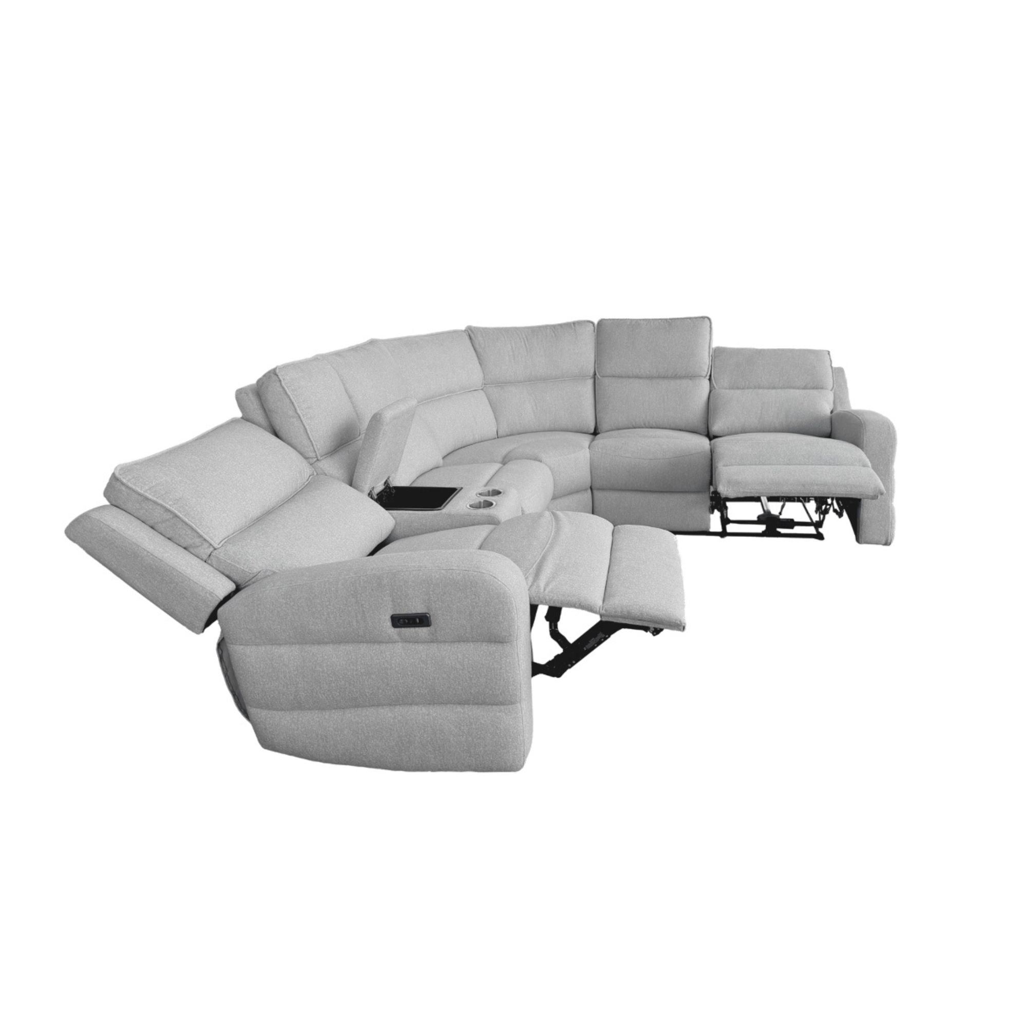 Grey Thorne II Collection L-shaped sectional sofa by MAZ, featuring plush cushions and modern design for stylish living rooms.